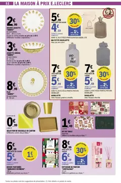 E.Leclerc - Prévisualisation de SET DE TABLE, Imprimé. Différents modèles disponibles. valide à partir de 02.12.2025 | Page: 52 | Produits: Sac, Bol, Diffuseur, Bouillotte