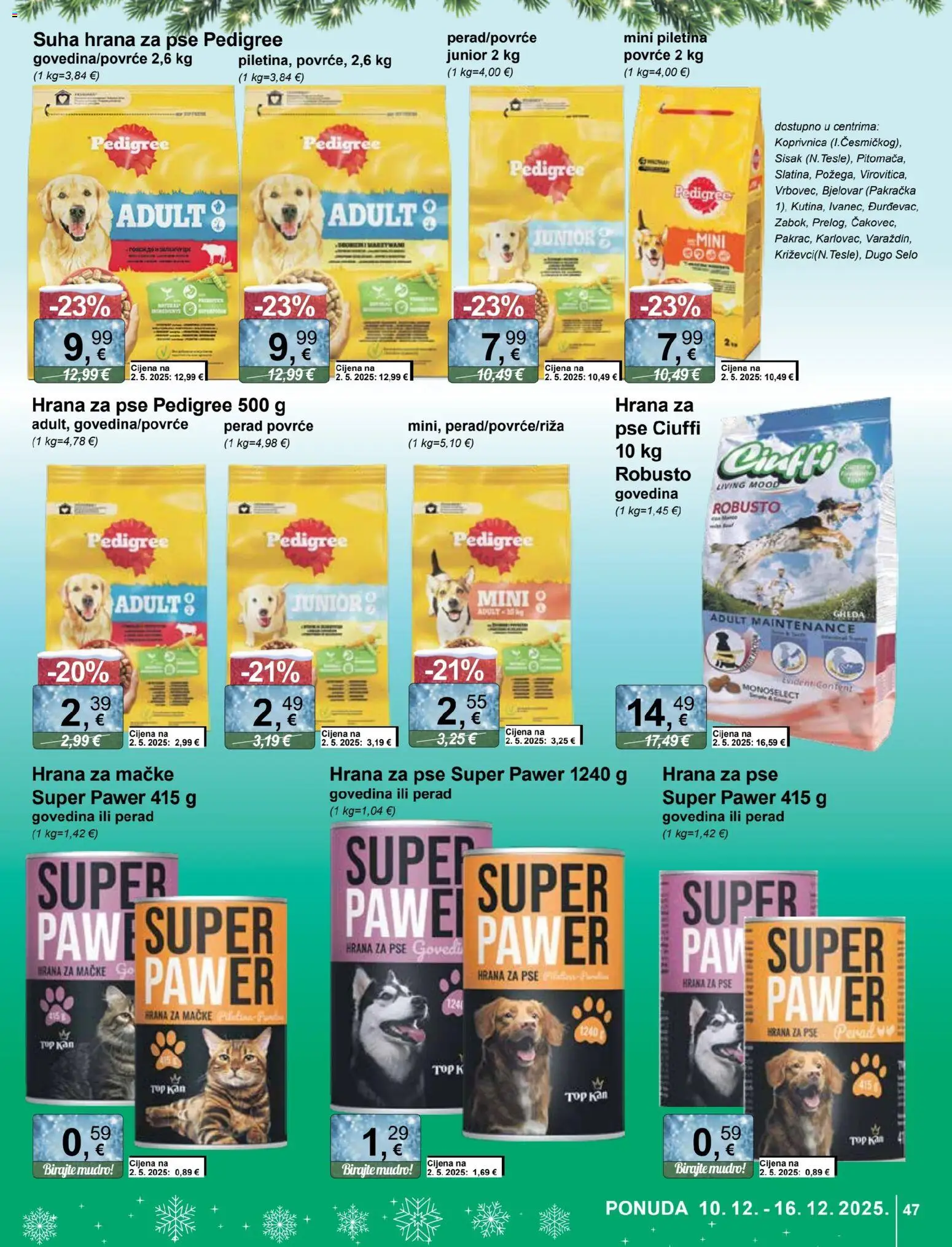 KTC katalog | vrijedi od 10.12.2025 | Stranica: 47 | Proizvodi: Piletina, Govedina, Povrće, Hrana za mačke