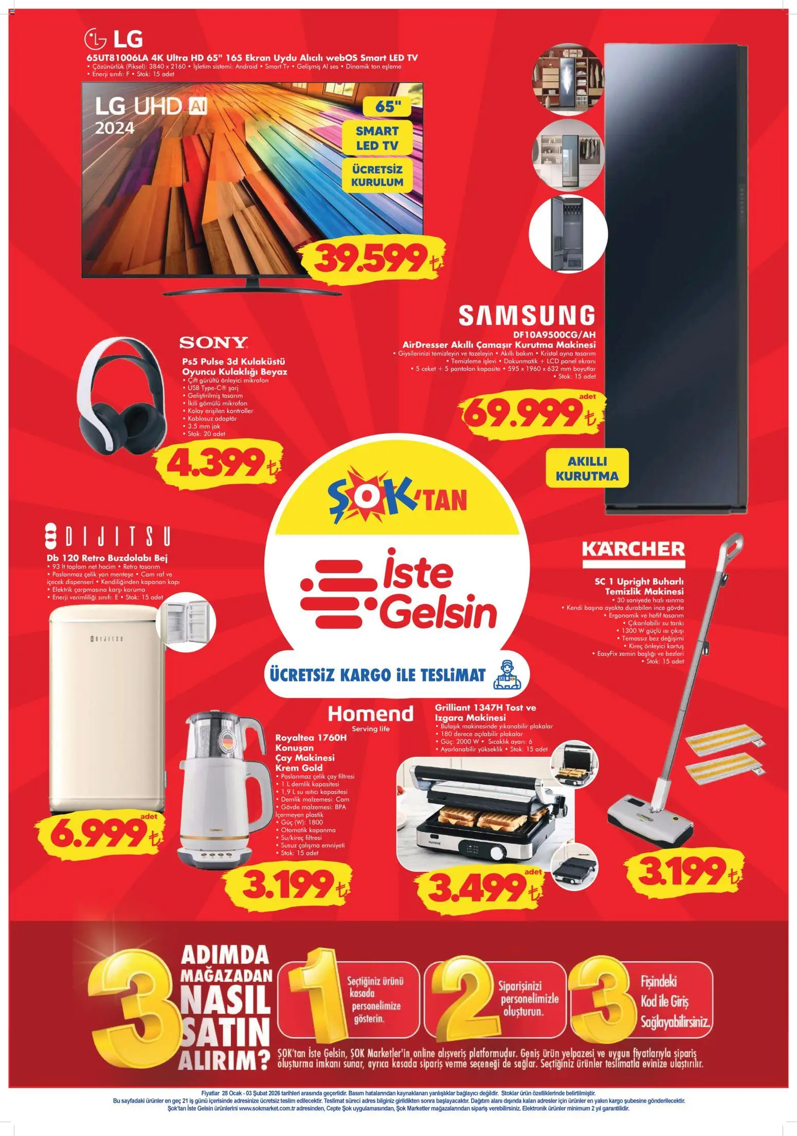 Şok Market Katalog - 28.01.2026 tarihinden itibaren geçerlidir | Sayfa: 8 | Ürünler: Çay makinesi, Su, Kartuş, Demlik