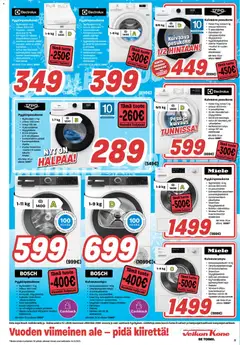 Veikon Kone-mainoslehti voimassa 16.12.2025 alkaen | Sivu: 11 | Tuotteet: Pesukone, Kuivausrumpu, Kuivaava pesukone
