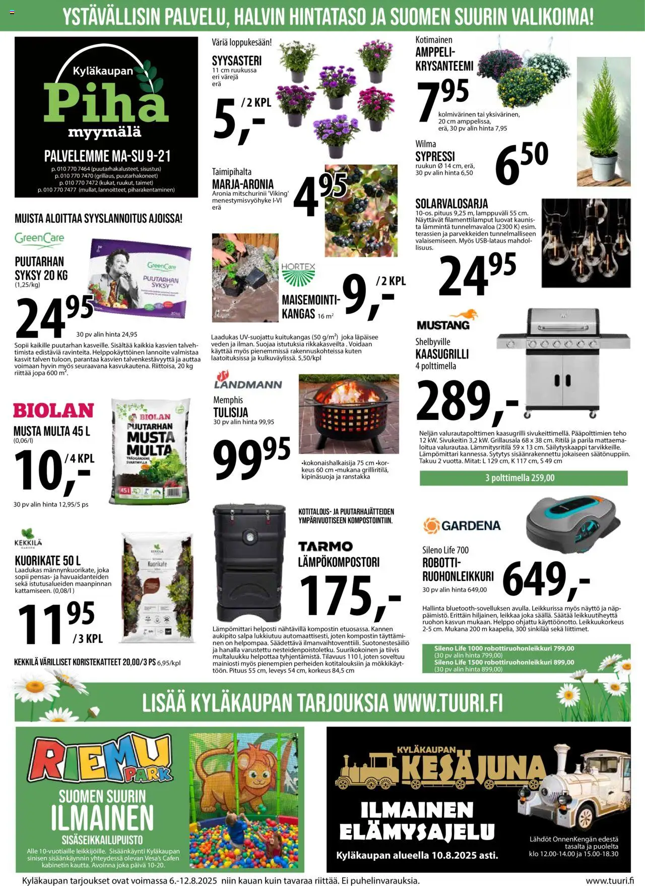  | Sivu: 8 | Tuotteet: Robotti, Kaasugrilli, Ritilä, Lannoite