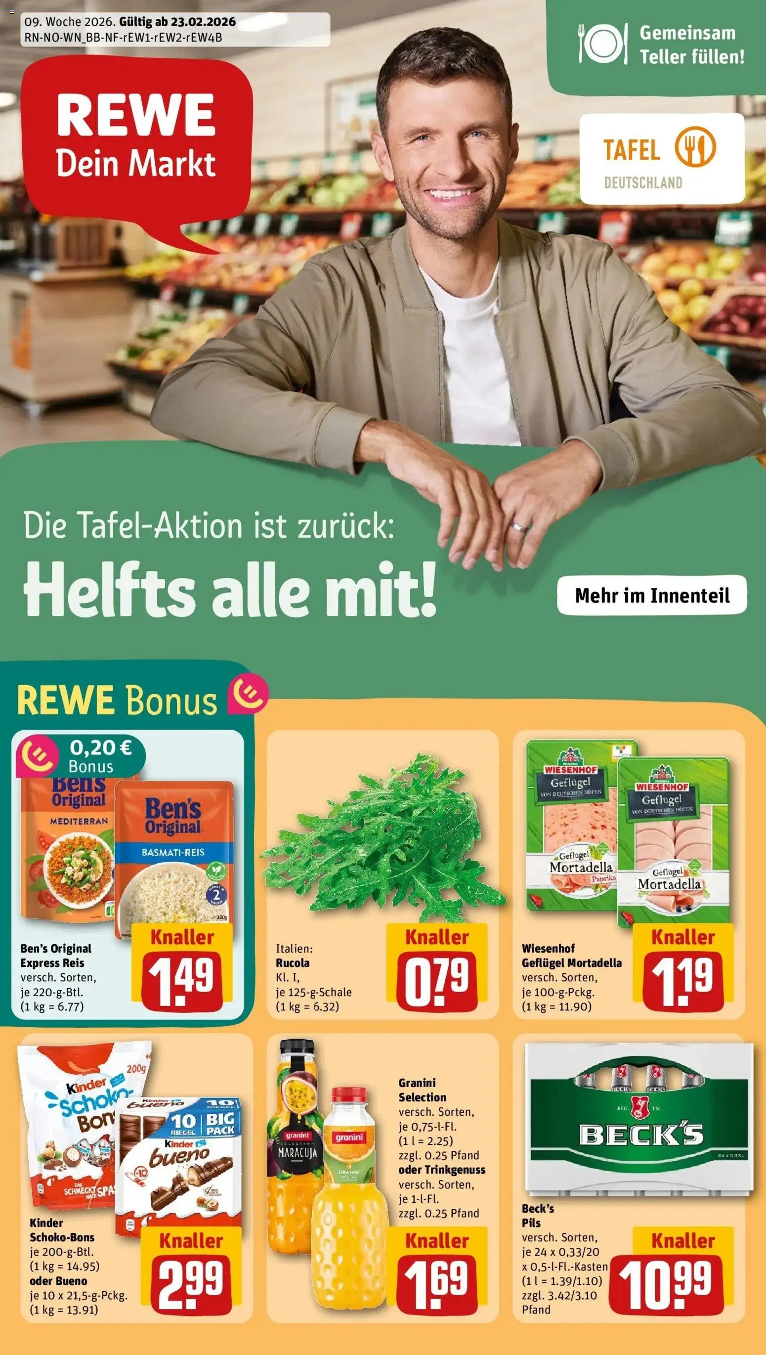 Rewe prospekt Bremen	 – gültig ab 22.02.2026 | Seite: 1 | Produkte: Basmatireis, Pils, Paprika, Reis