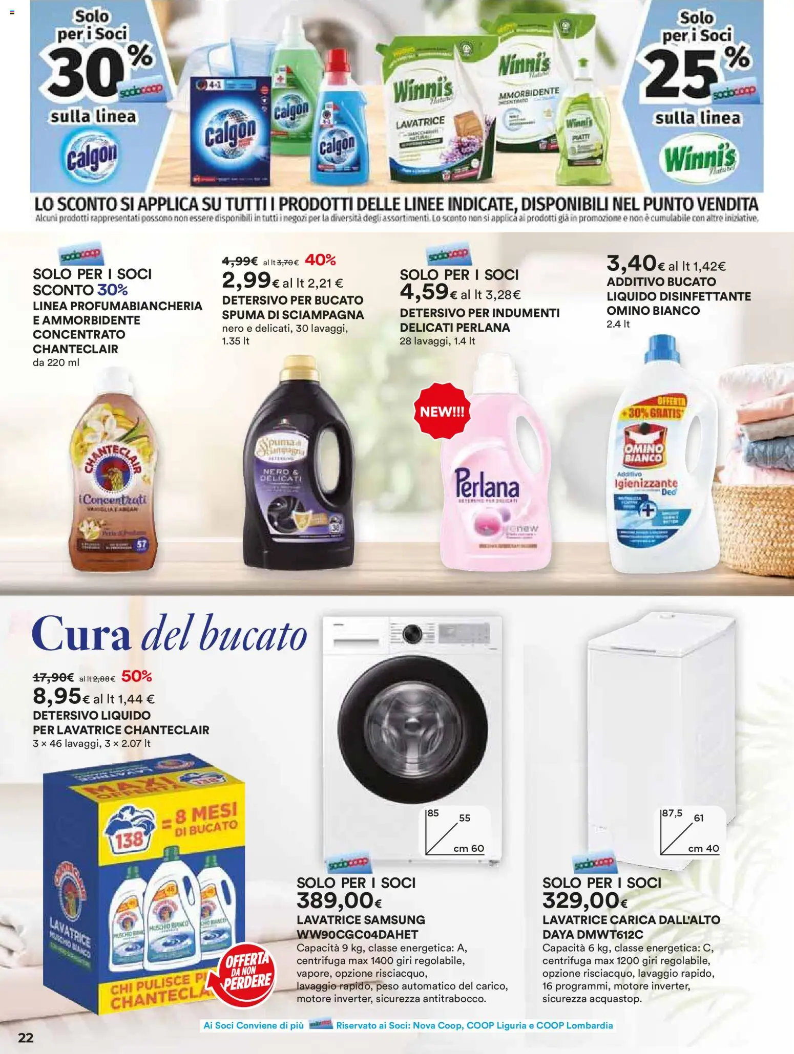 Volantino Ipercoop del 27.12.2025 | Pagina: 22 | Prodotti: Ammorbidente, Centrifuga, Lavatrice, Samsung
