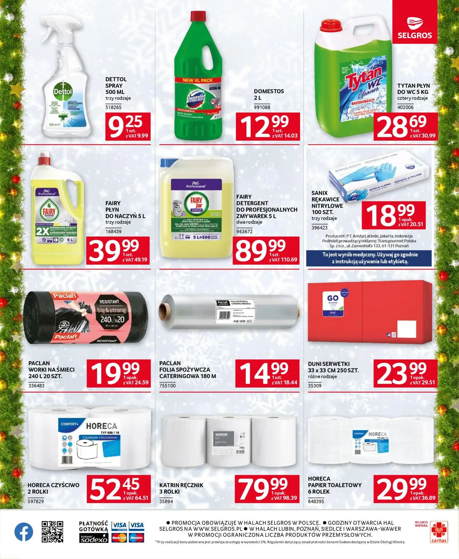 Selgros cash&carry Gazetka - Oferta dla gastronomii od 20.11.2025 | Strona: 14 | Produkty: Rolki, Cleaner, Domestos, Fairy