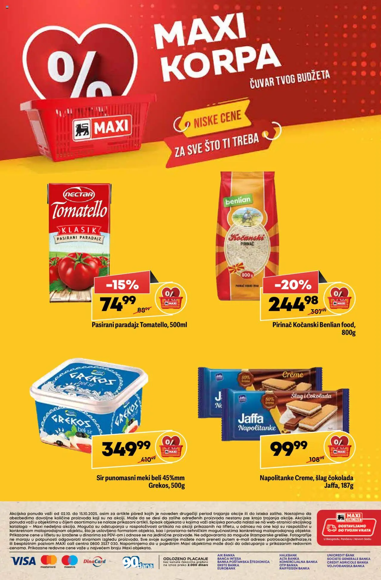 Maxi katalog - važi od 02.10.2025 | Strana: 18 | Proizvode: Pasirani paradajz, Sto, Korpa, Čokolada