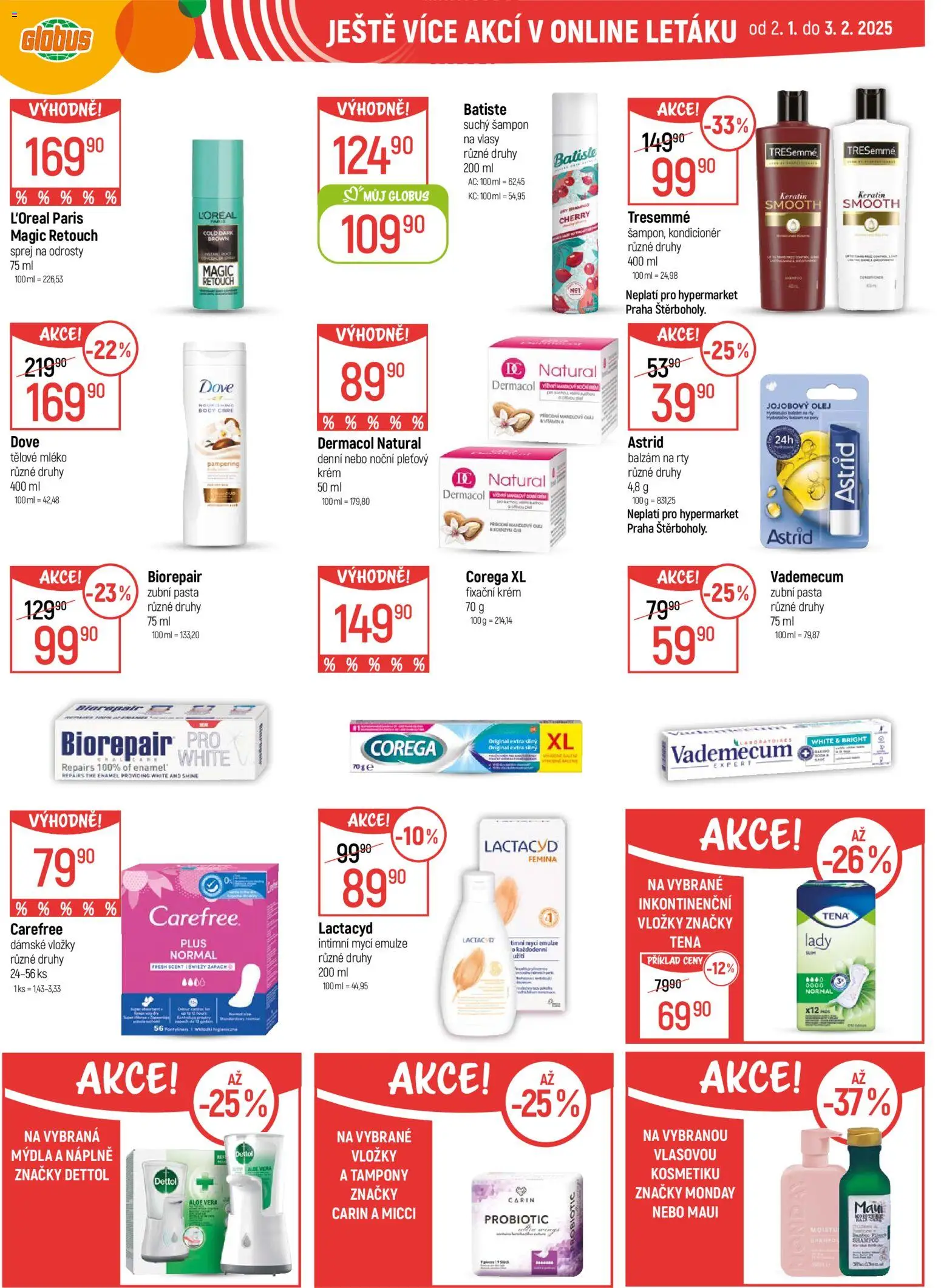 Globus leták - Liberec od 02.01.2026 | Strana: 34 | Produkty: Balzám na rty, Lactacyd, Aloe vera, Body