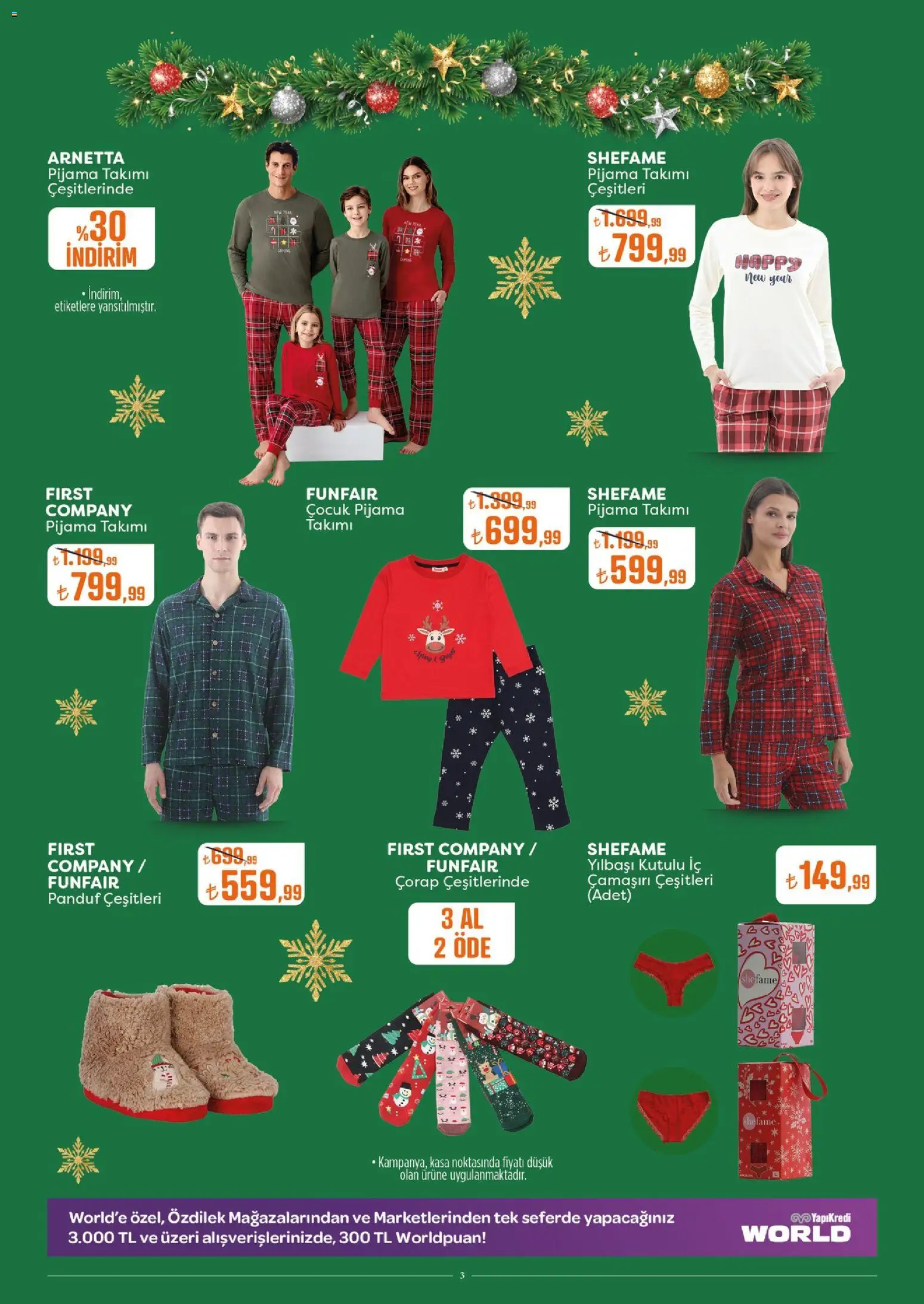Özdilek Katalog - 17.12.2025 tarihinden itibaren geçerlidir | Sayfa: 3 | Ürünler: Çorap, Pijama, Kasa