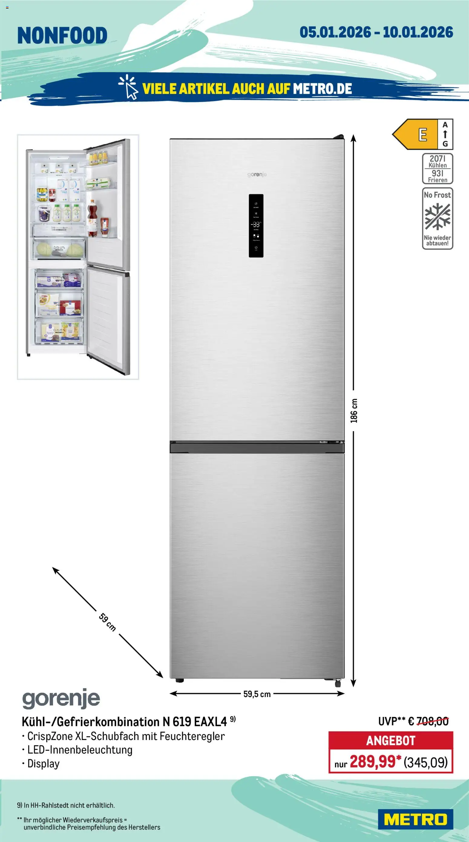 Metro Prospekt 	 – gültig ab 05.01.2026 | Seite: 19 | Produkte: Gorenje