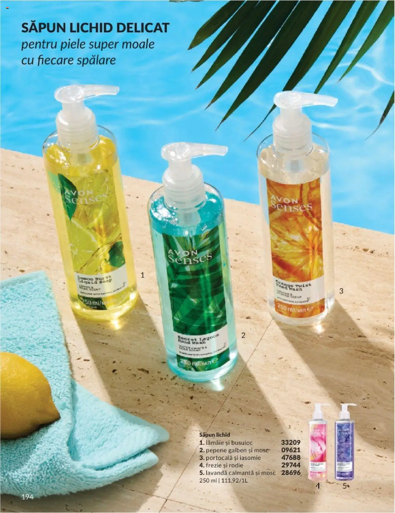 Catalog Avon - 06 2025 – valabil de la 01.06.2025 | Pagină: 194 | Produse: Pepene Galben, Săpun, Săpun lichid, Lămâie