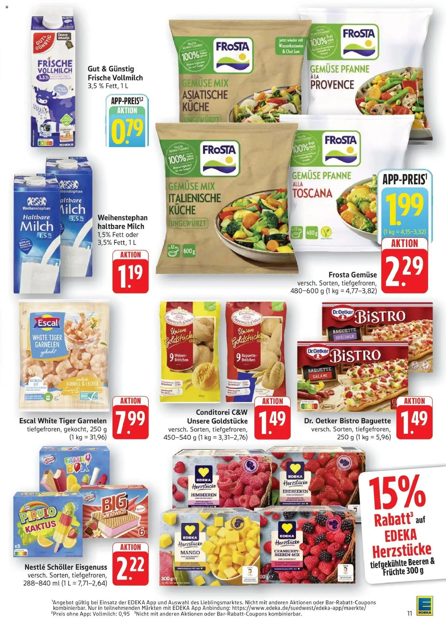 Edeka prospekt Walldorf	 – gültig ab 16.03.2026 | Seite: 11 | Produkte: Küche, Garnelen, Mango, Pizza