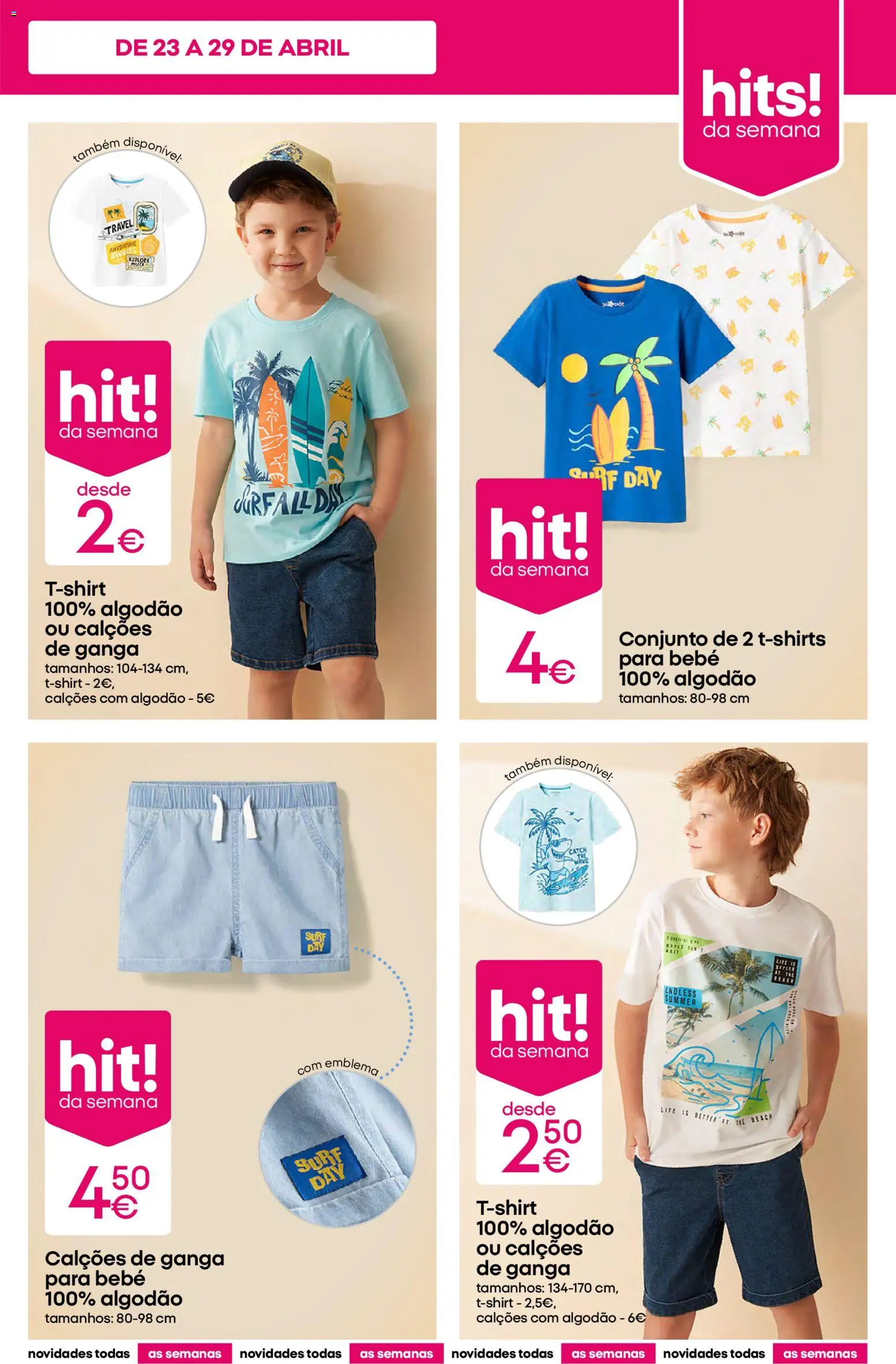 Pepco folheto │ válido de 23.04.2026 | Página: 3 | Produtos: Algodão, Calções