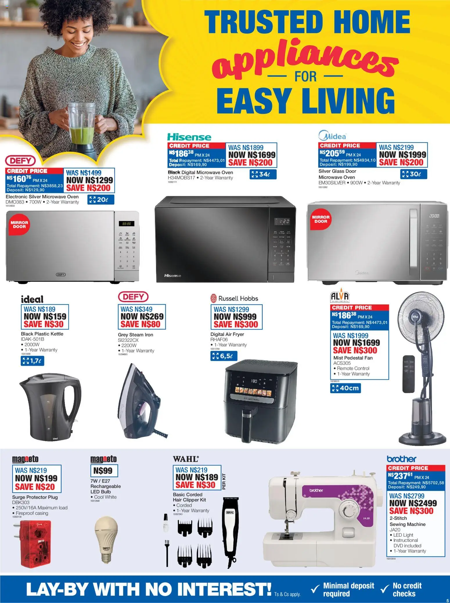 New OK Furniture catalogue – valid from 19.01.2026 | Page: 5 | Products: Oven, Surge protector, Hair clipper, Remote
