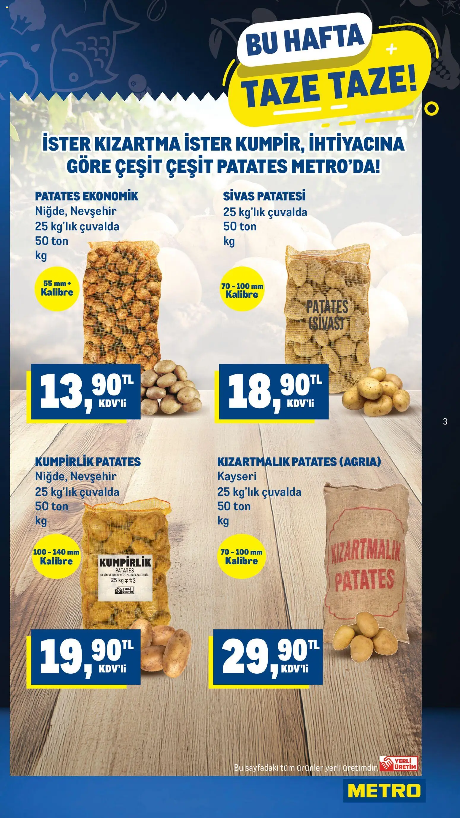 Metro Katalog - 28.01.2026 tarihinden itibaren geçerlidir | Sayfa: 3 | Ürünler: Patates
