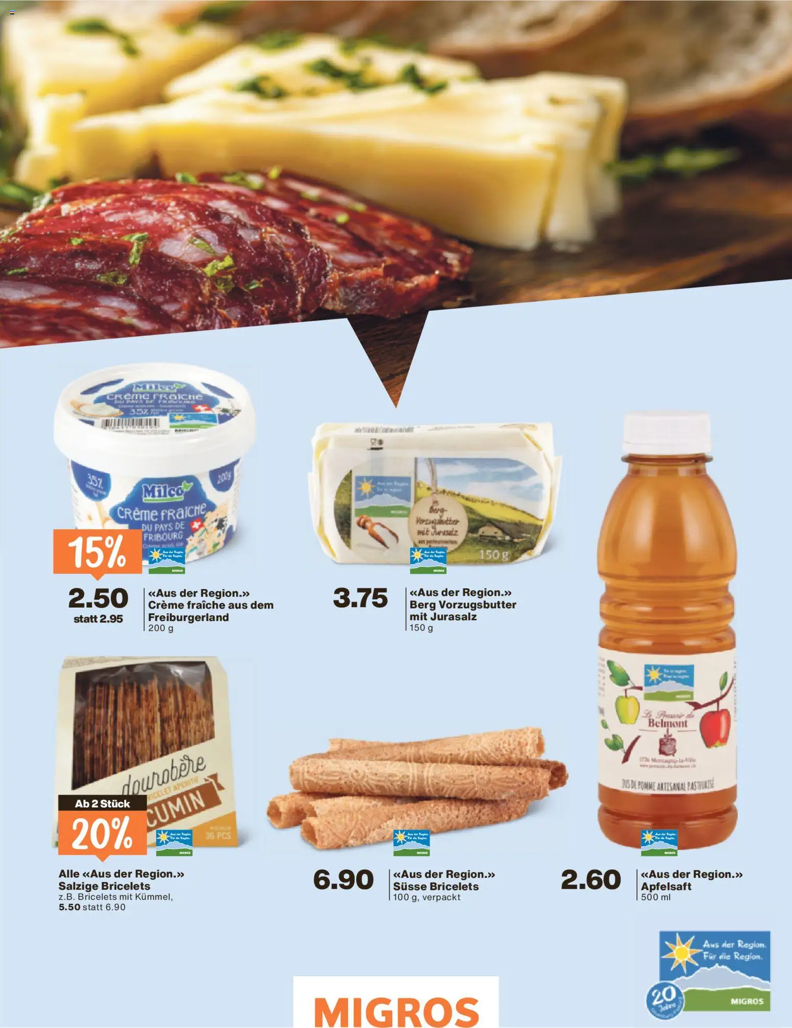 Migros Magazin – gültig ab 18.02.2026 | Seite: 3 | Produkte: Apfelsaft, Butter, Apple, Creme
