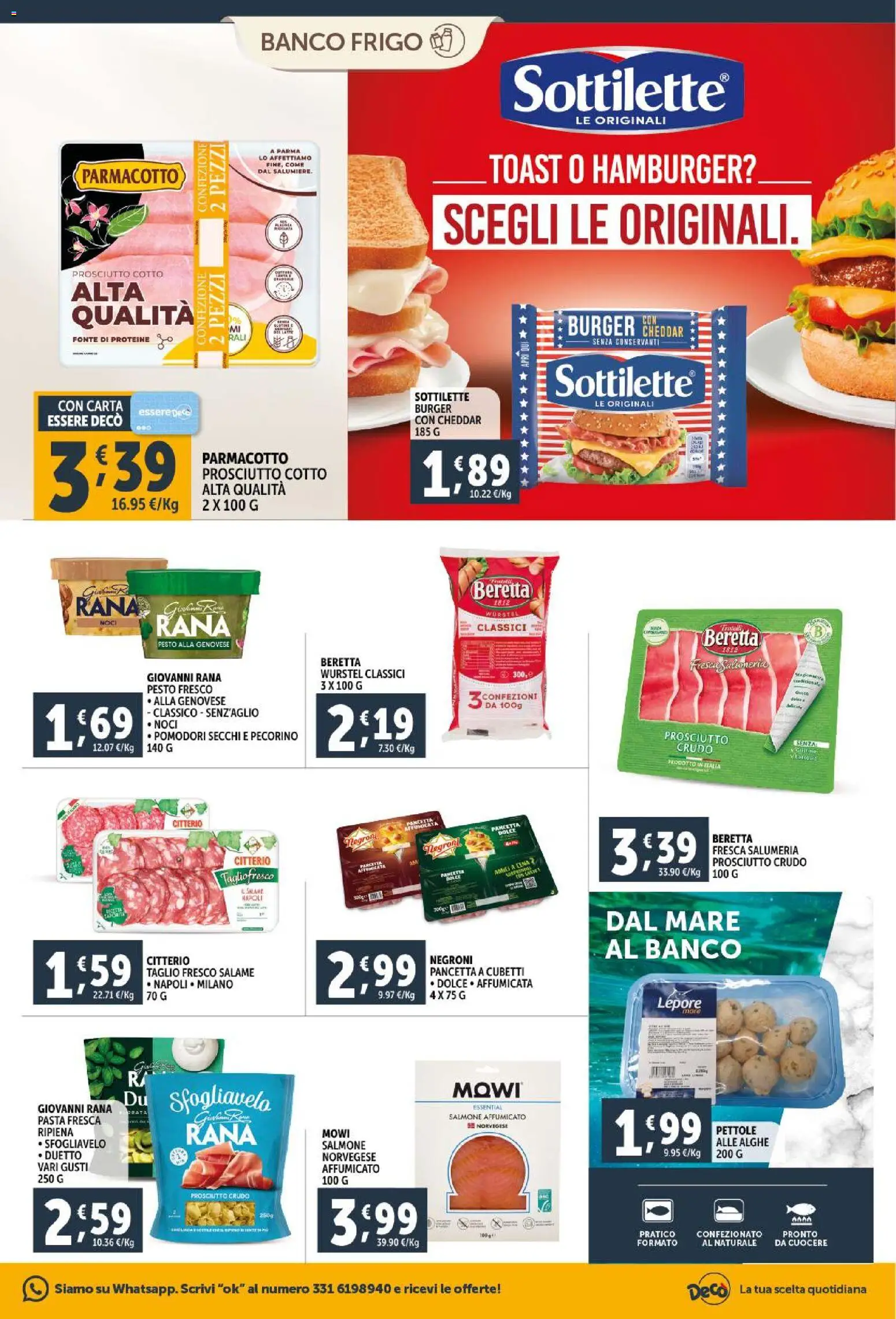 Volantino Decò del 20.01.2026 | Pagina: 8 | Prodotti: Salmone affumicato, Prosciutto, Pasta, Noci