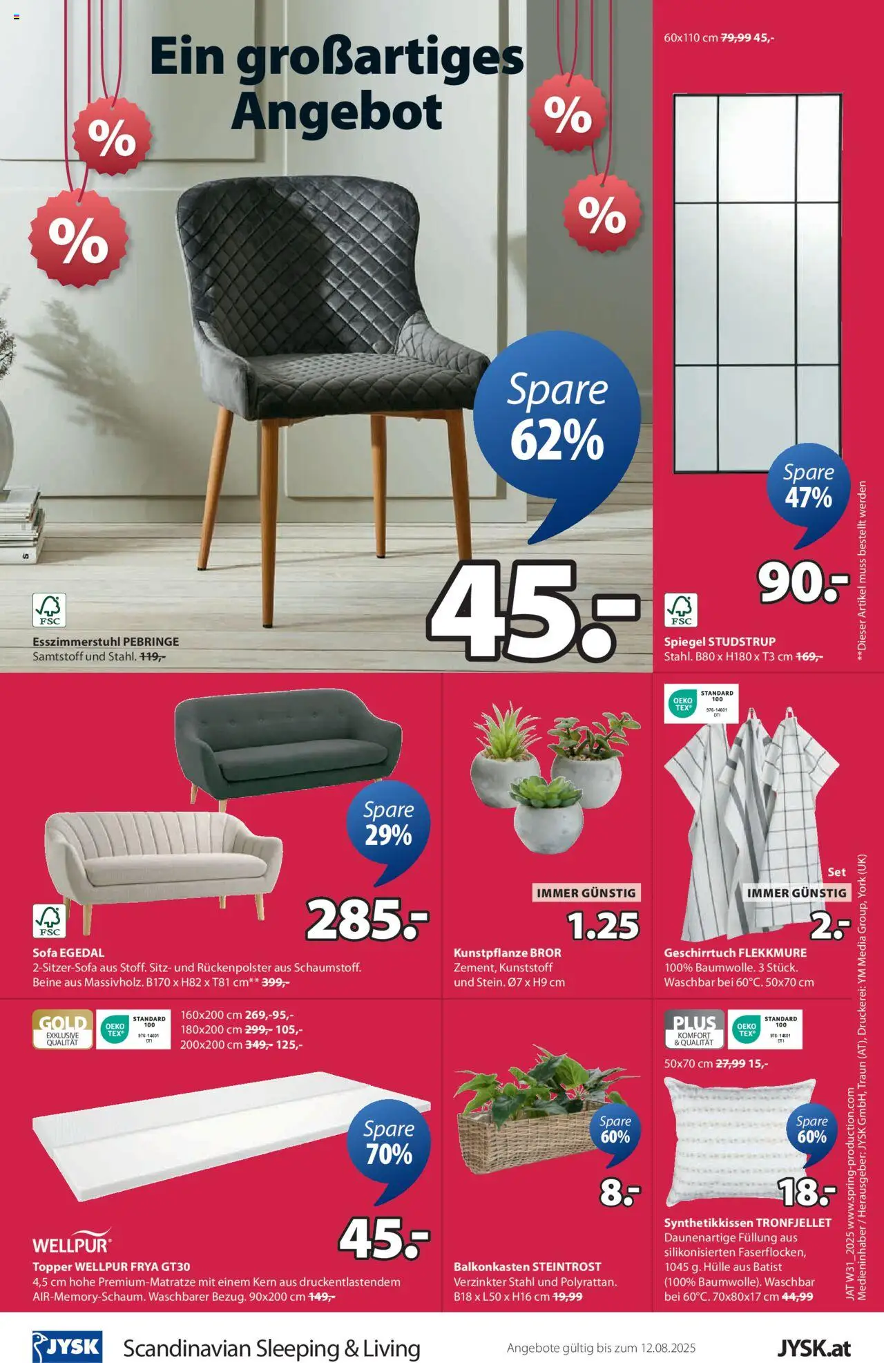 JYSK Angebote gültig ab 30.07.2025 | Seite: 16 | Produkte: Hülle, Sofa, Spiegel