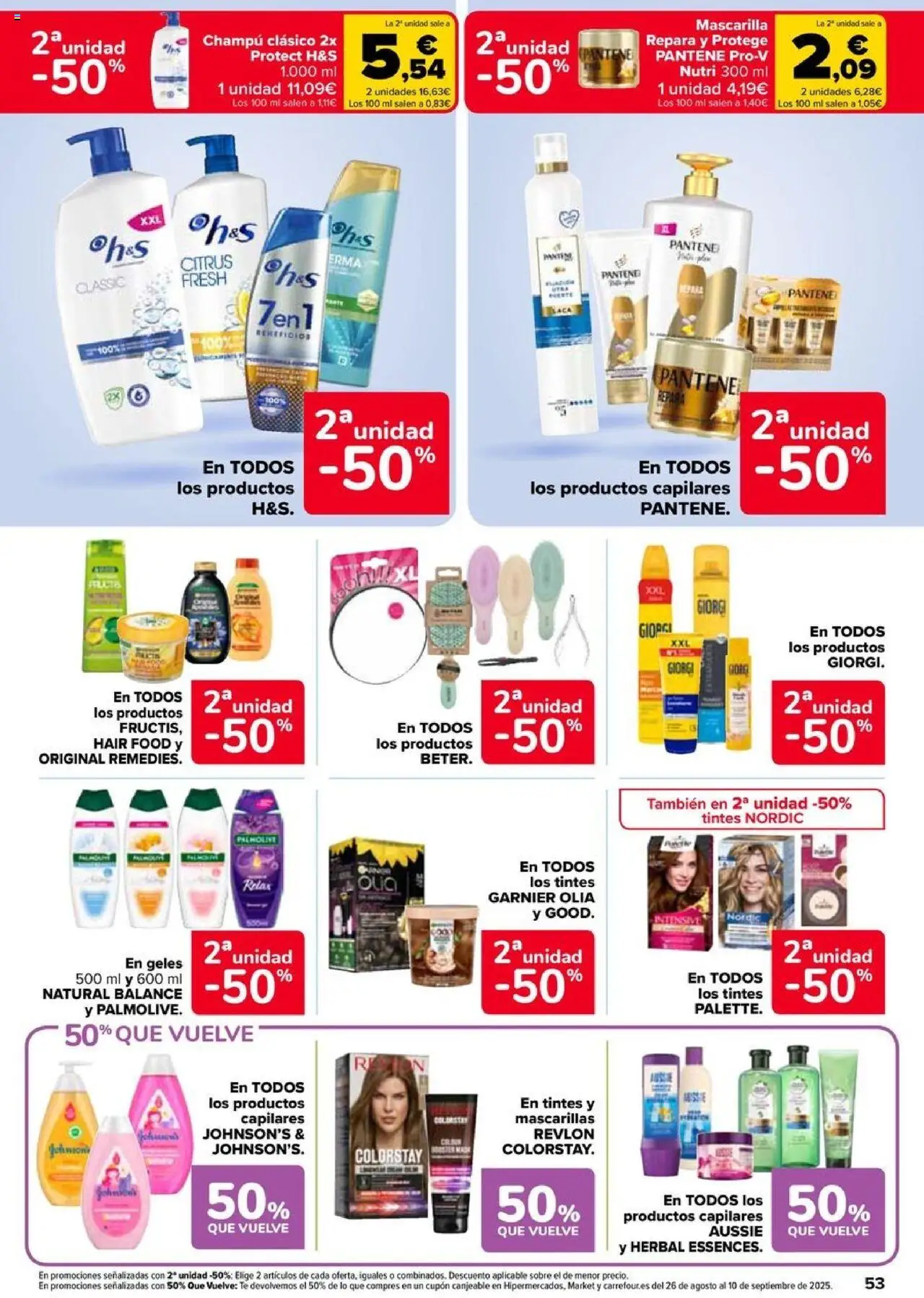 Carrefour folleto │ válido desde el 08.08.2025 | Página: 53 | Productos: Champú, Té