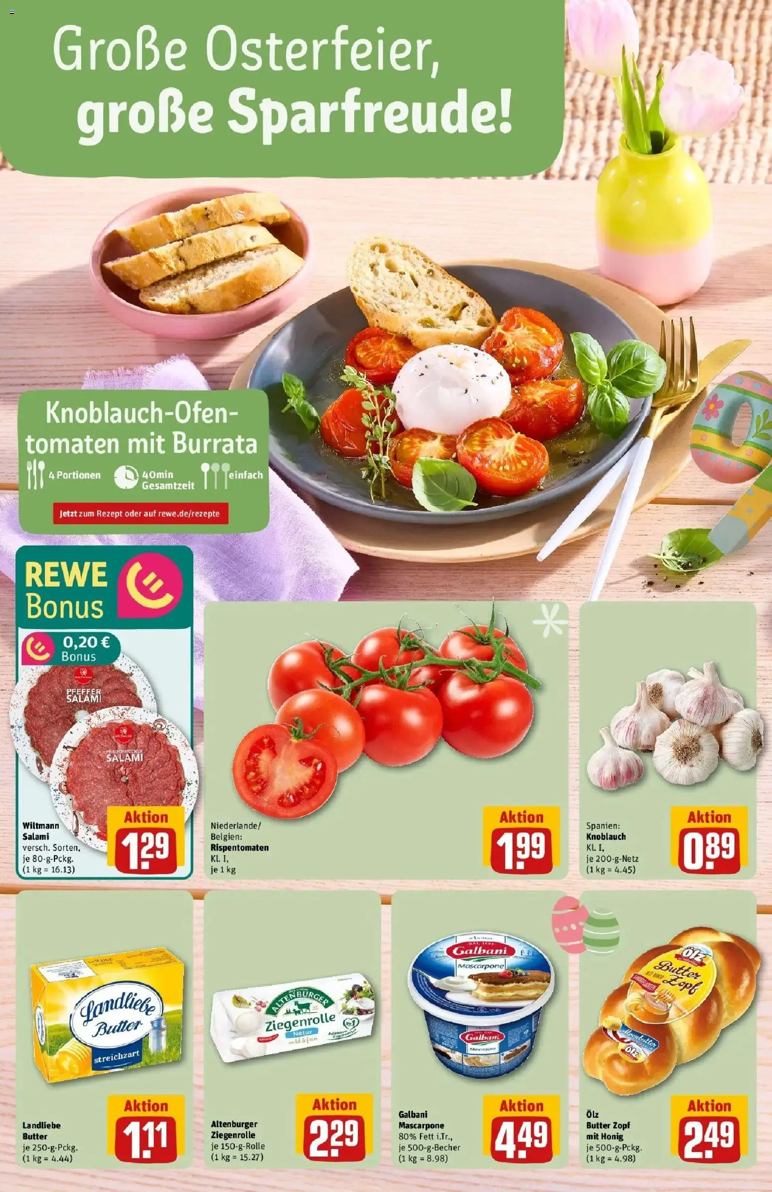 Rewe Prospekt Iserlohn	 – gültig ab 30.03.2026 | Seite: 14 | Produkte: Butter, Landliebe butter, Pfeffer, Knoblauch