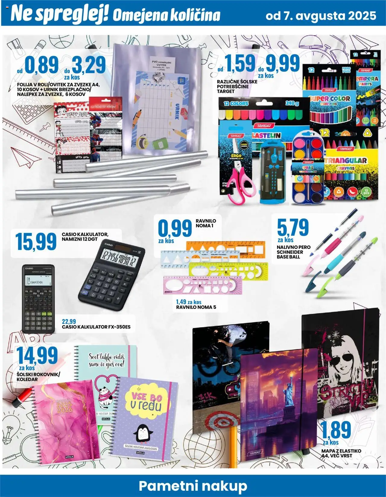 Eurospin katalog │ velja od 07.08.2025 | Stran: 22 | Izdelki: Ovitek, Kalkulator, Kos, Folija
