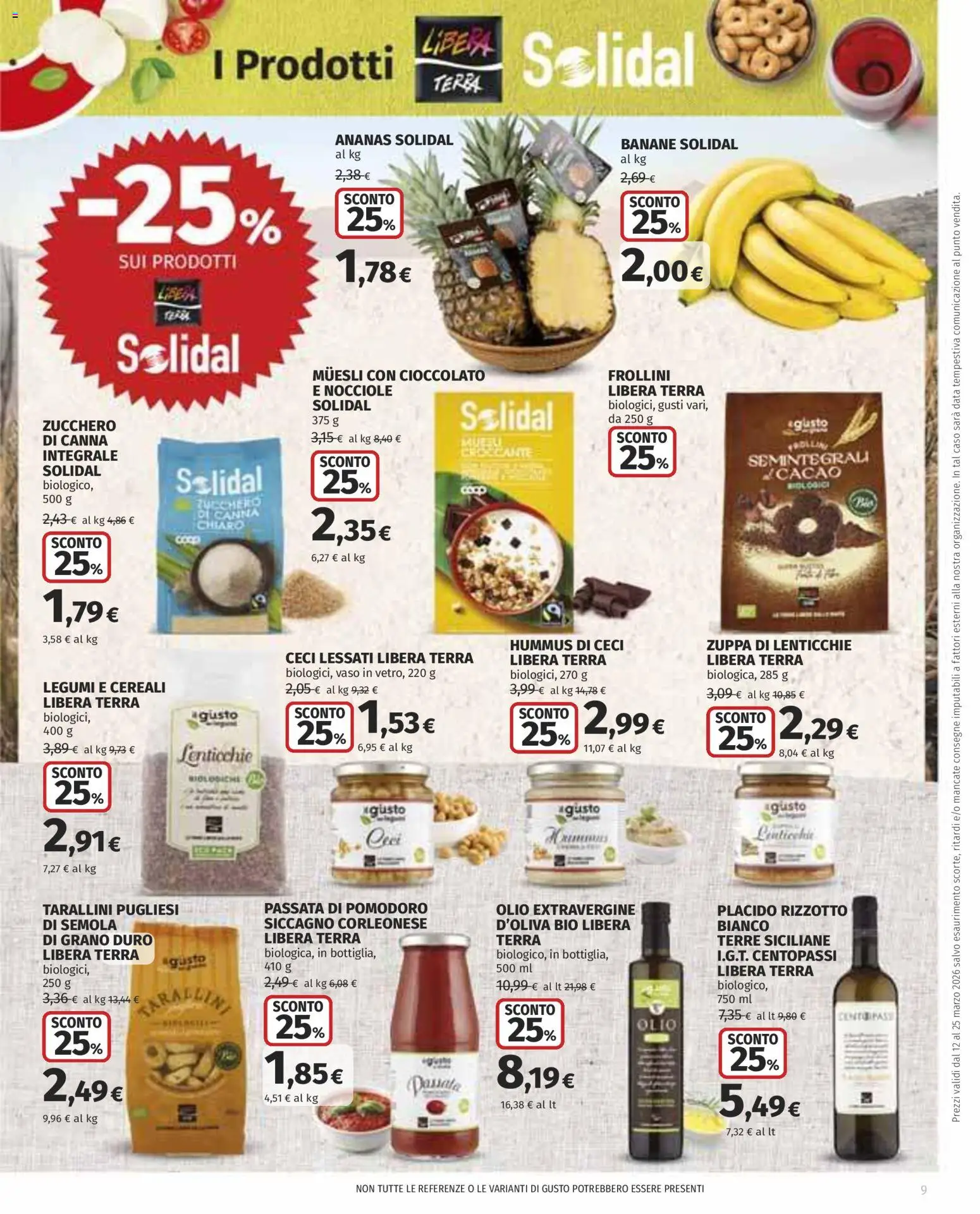 Volantino COOP del 12.03.2026 | Pagina: 9 | Prodotti: Cereali, Ceci, Zucchero, Hummus