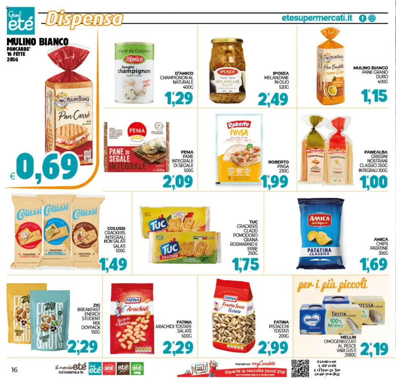 Volantino Eté del 10.10.2025 | Pagina: 16 | Prodotti: Pane, Pesce, Tè, Grissini
