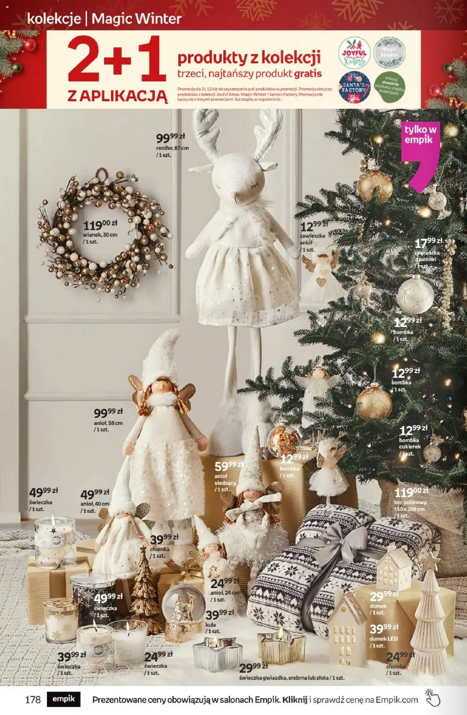 Empik promocje - Tom kultury Zabawki od 10.12.2025 | Strona: 54 | Produkty: Choinka, Koc