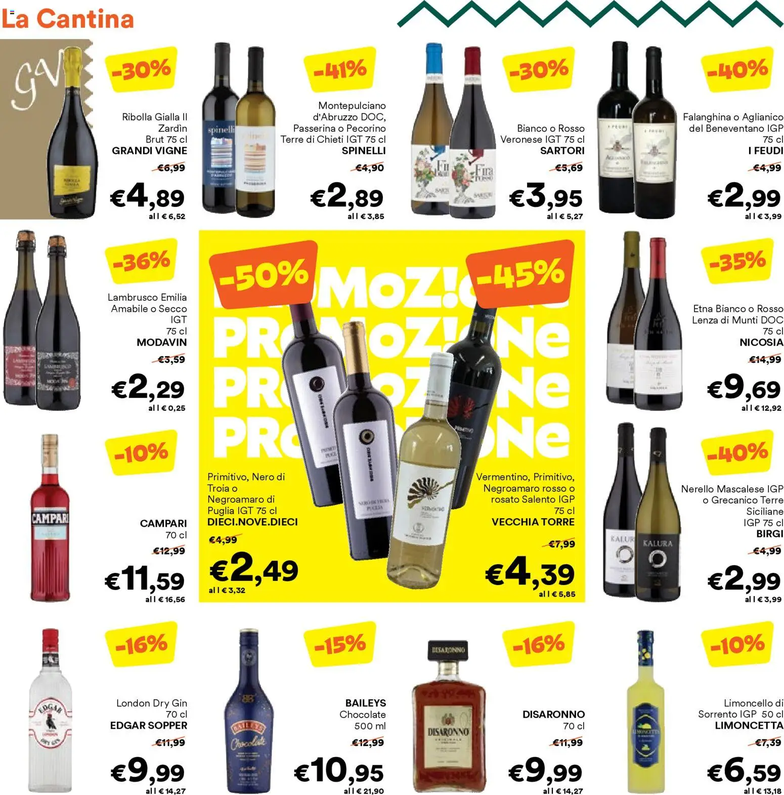 Volantino Unes del 26.02.2026 | Pagina: 16 | Prodotti: Gin, Limoncello, Pecorino