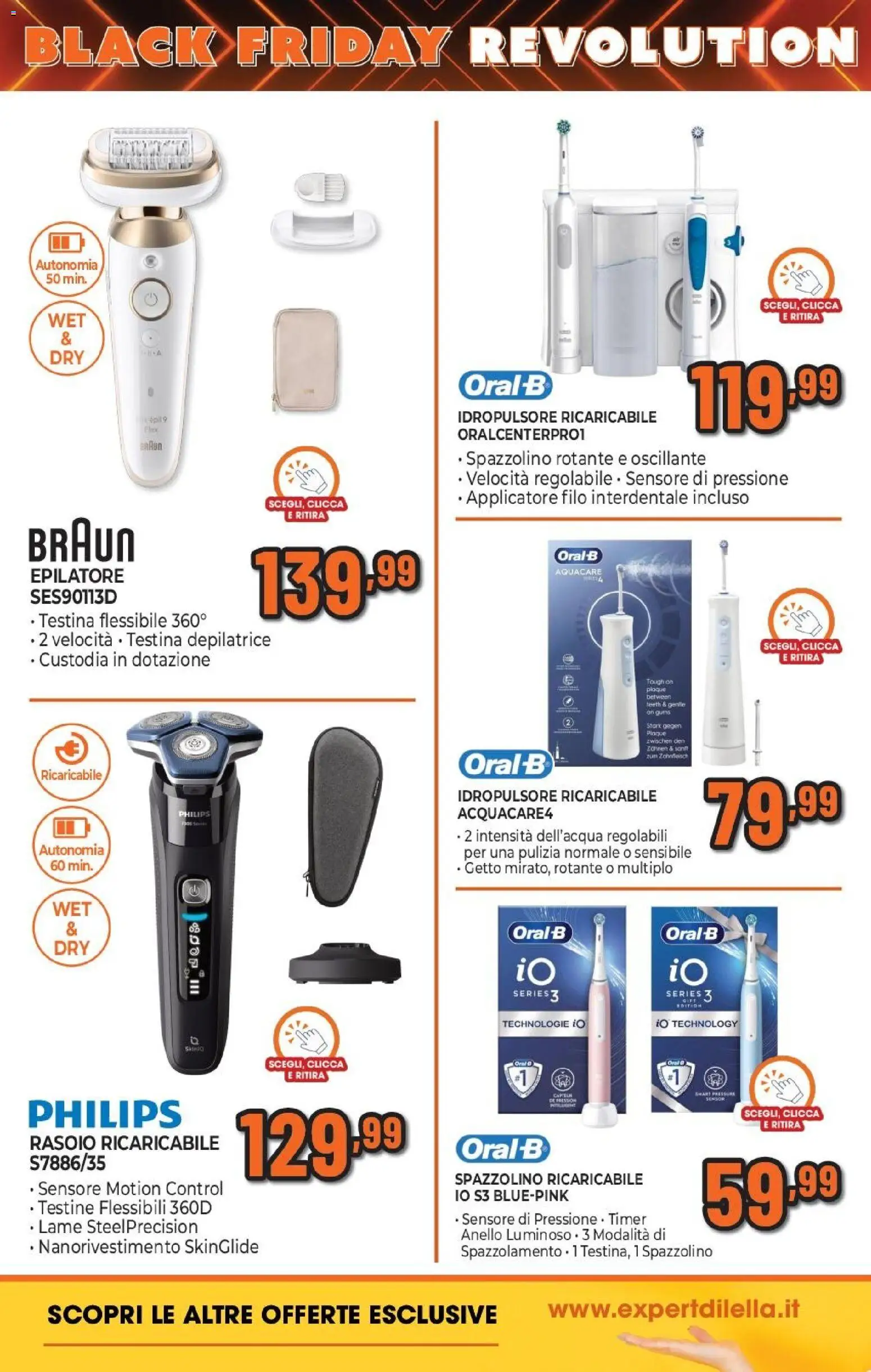 Volantino Expert del 17.11.2025 | Pagina: 14 | Prodotti: Spazzolino, Filo interdentale, Anello, Epilatore