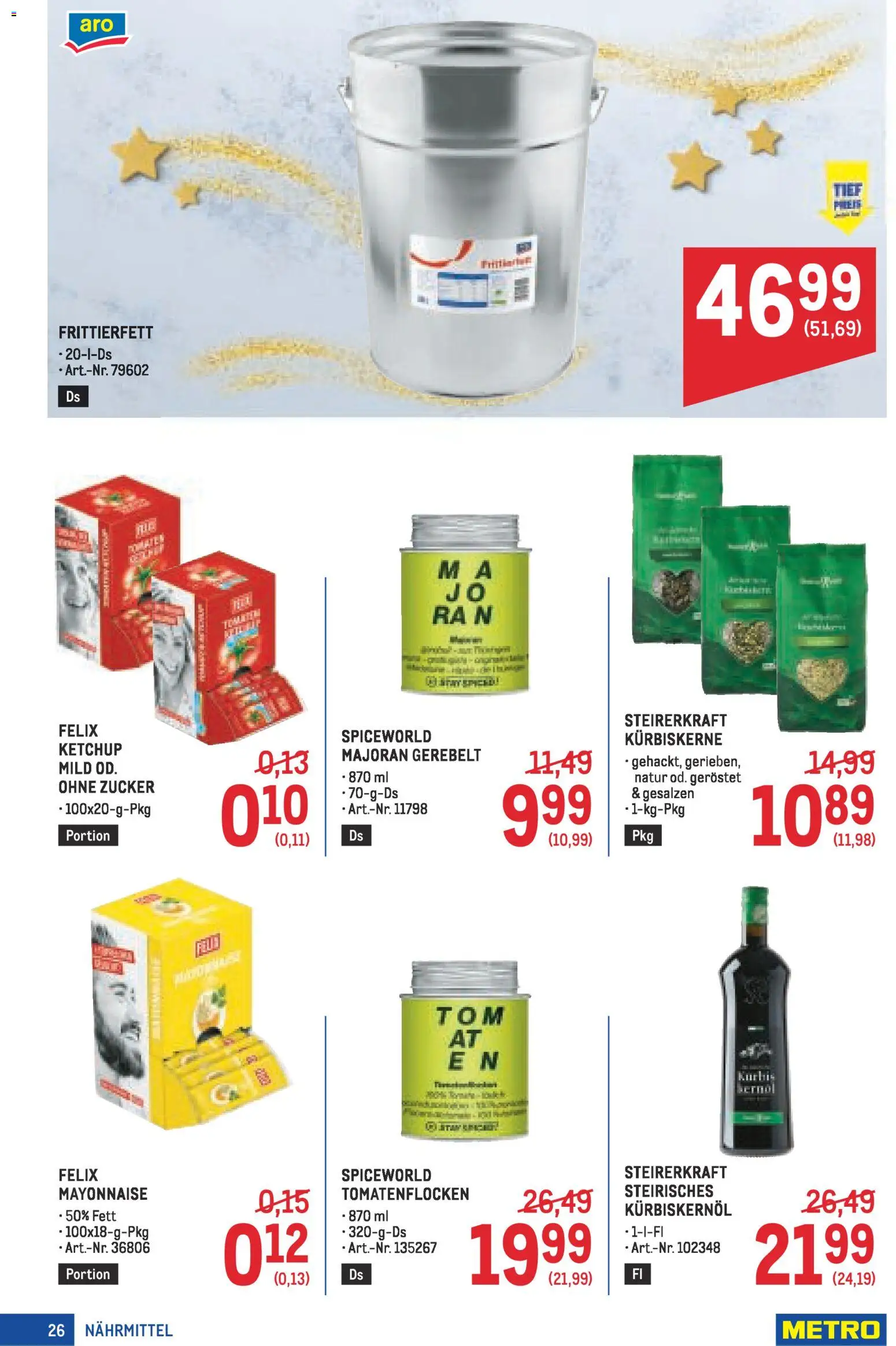 Metro angebote Profi gültig ab 13.11.2025 | Seite: 26 | Produkte: Ketchup, Mayonnaise, Zucker
