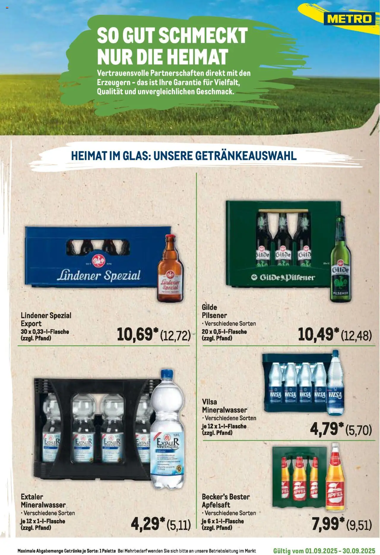 Metro Regionaler Flyer - gültig ab dem 01.09.2025 | Seite: 77 | Produkte: Äpfel, Apfelsaft, Mineralwasser