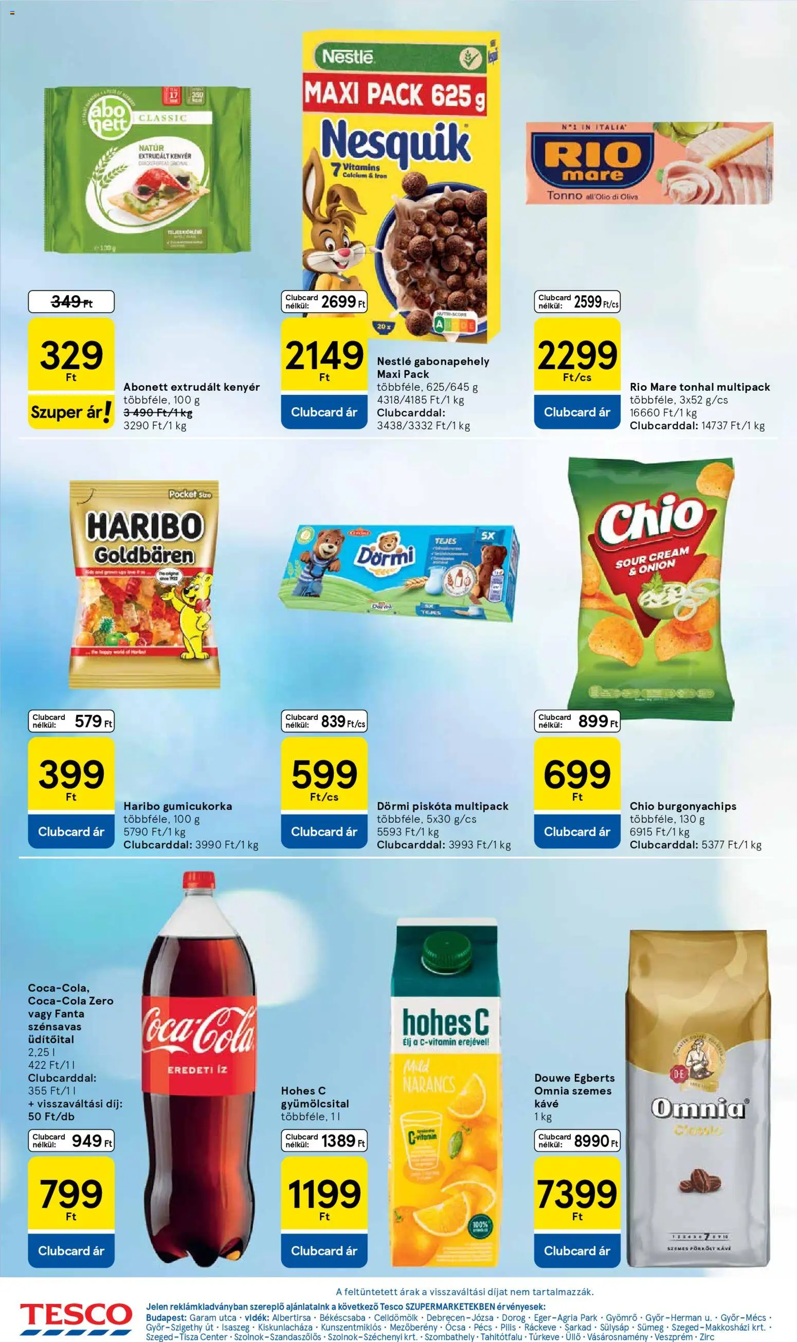 Tesco akciós ujság - amely érvényes a következő dátumtól: 07.04.2026 | Oldal: 6 | Termékek: Piskóta, Tonhal, Gyümölcsital, Kávé