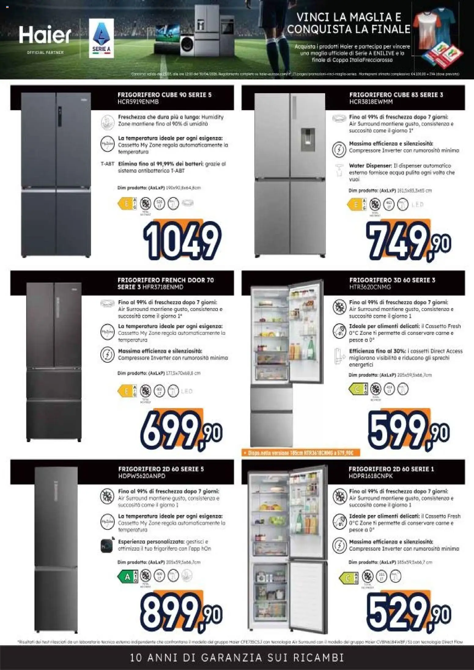 Volantino Unieuro del 03.04.2026 | Pagina: 46 | Prodotti: Pesce, Compressore, Acqua, Frigorifero