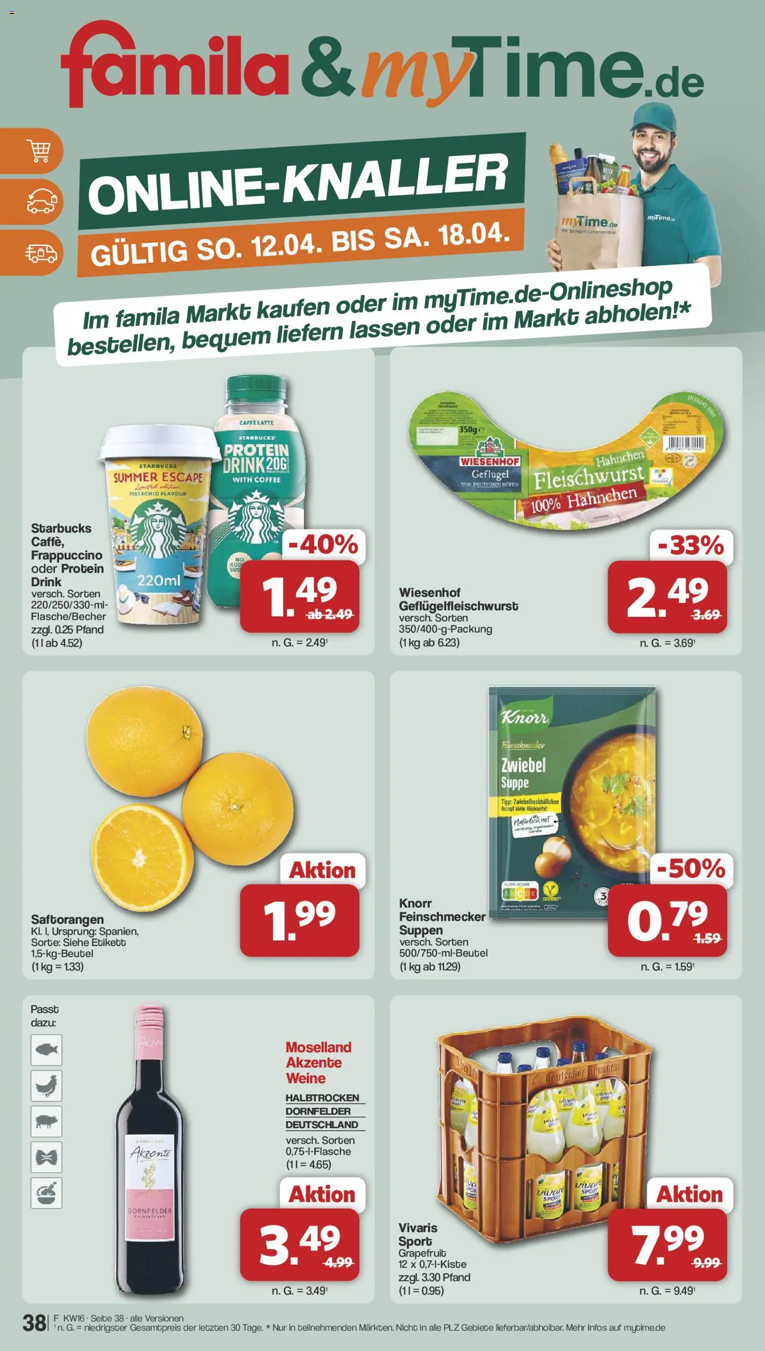 Famila Nordwest Prospekt 	 – gültig ab 13.04.2026 | Seite: 44 | Produkte: Hahnchen, Starbucks, Knorr, Grapefruit