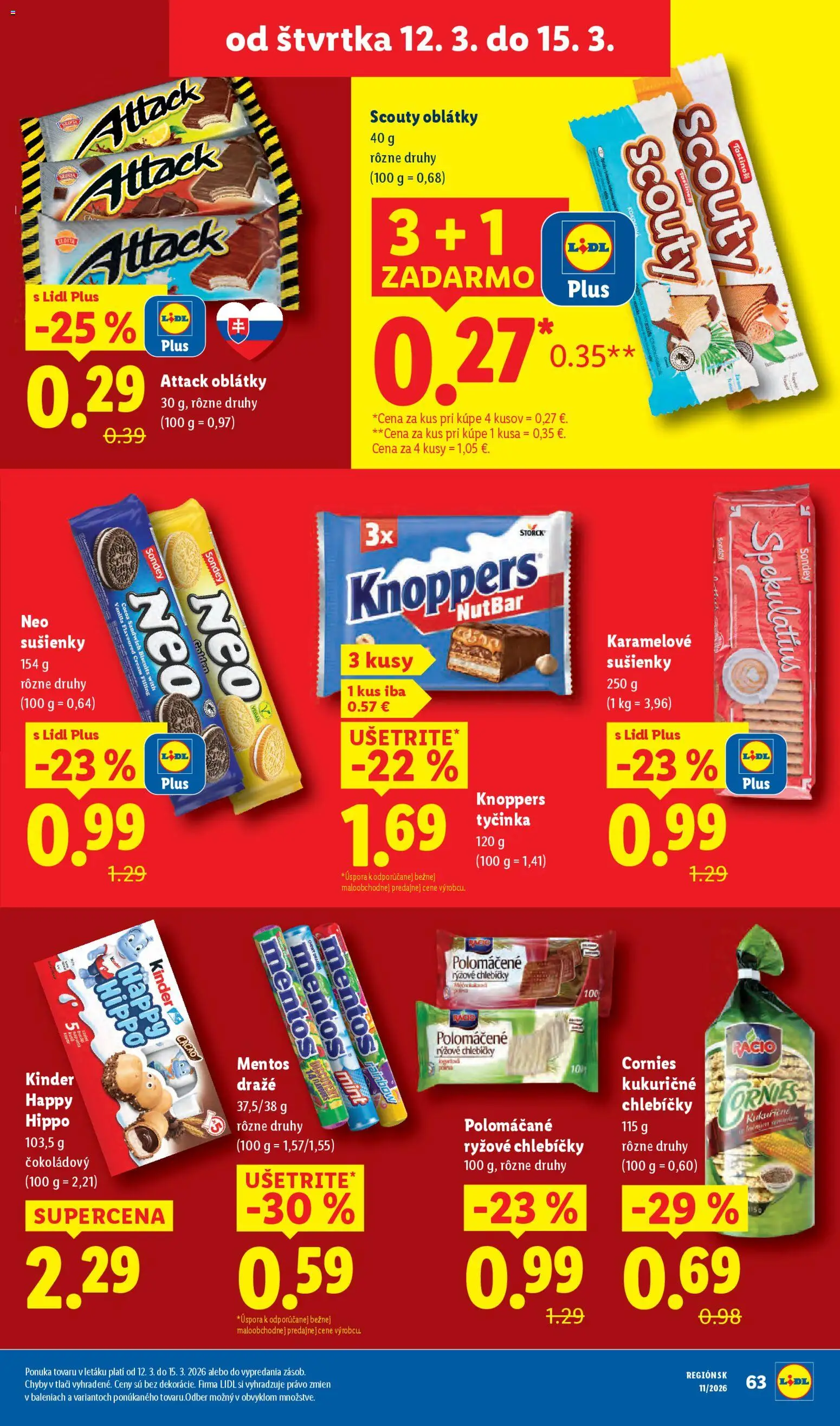 Nové Lidl akcie – leták je platný od 09.03.2026 | Strana: 63 | Produkty: Kinder