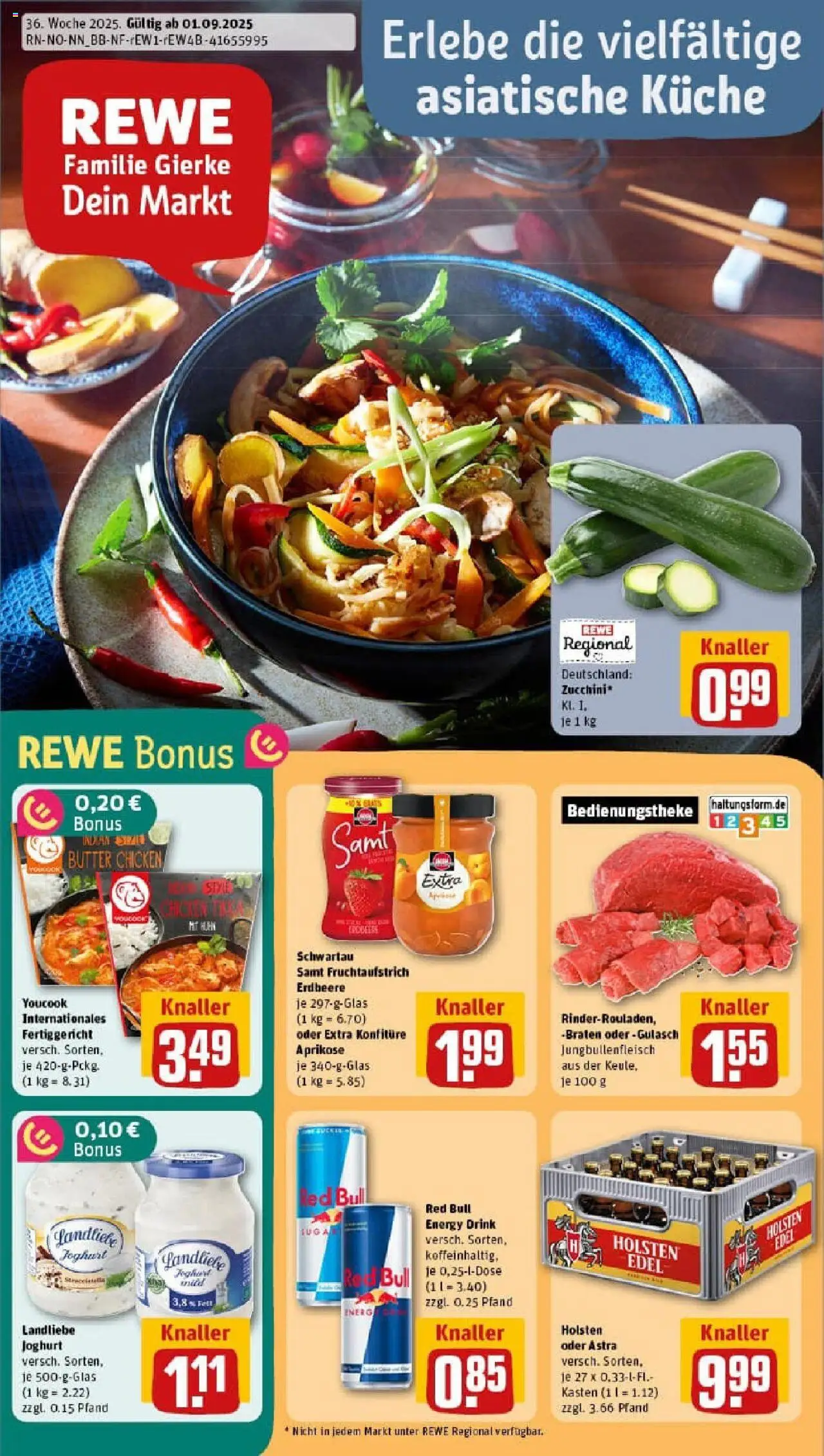 Rewe prospekt Buxtehude	 – gültig ab 01.09.2025 | Seite: 1 | Produkte: Butter, Küche, Holsten, Landliebe joghurt