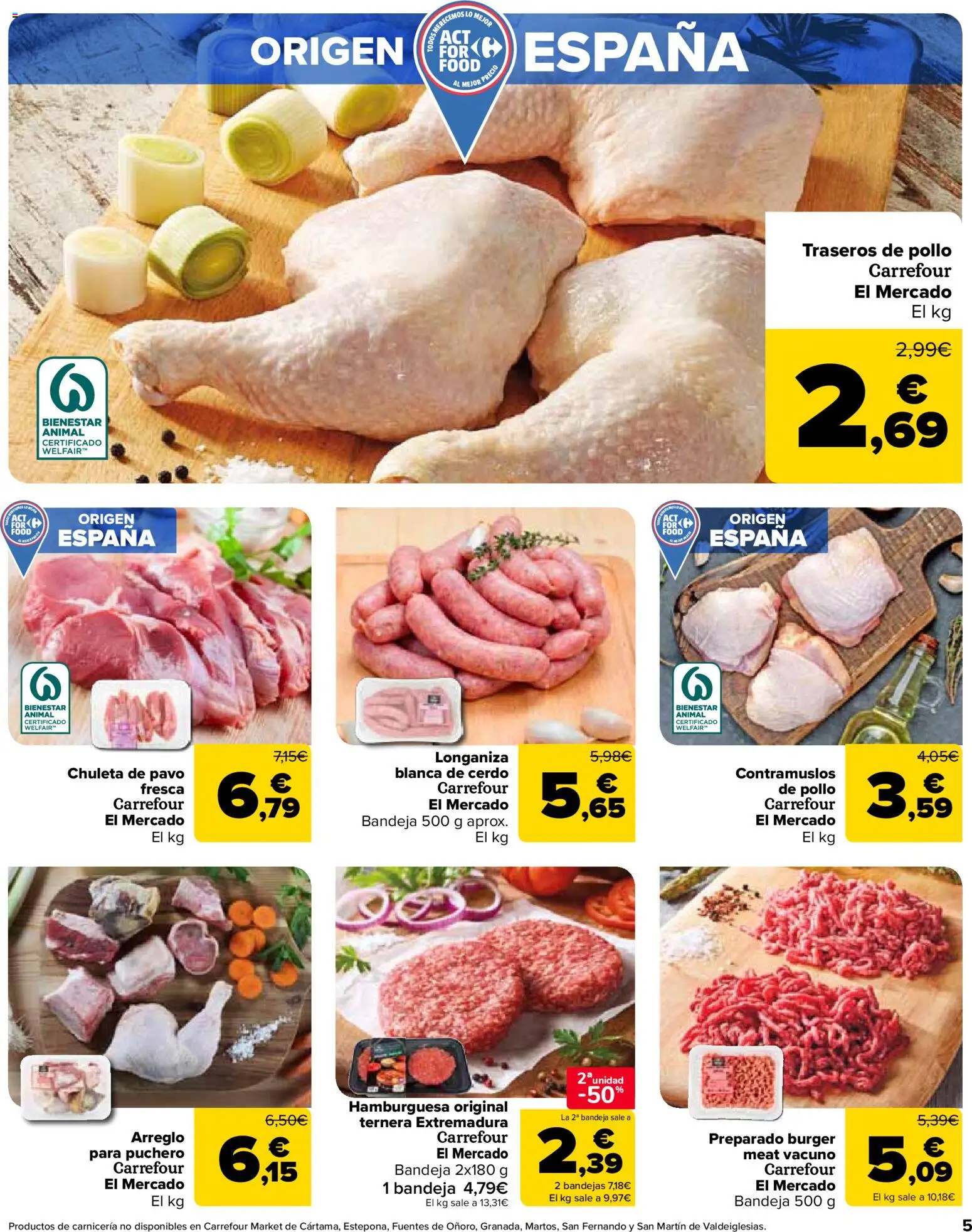 Carrefour Market folleto │ válido desde el 12.02.2026 | Página: 5 | Productos: Cerdo, Longaniza, Σοκολατούχο γάλα, Bandeja