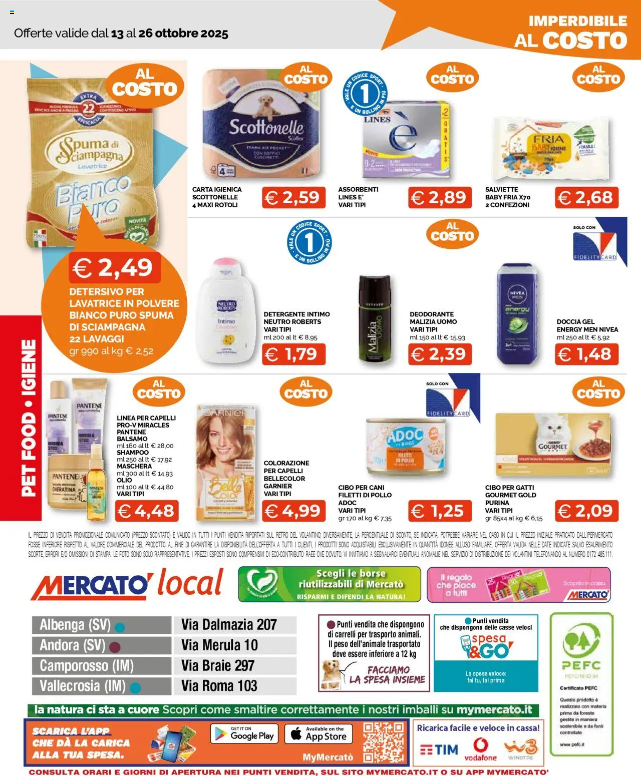 Volantino Mercatò del 13.10.2025 | Pagina: 12 | Prodotti: Pollo, Detergente intimo, Detergente, Intimo