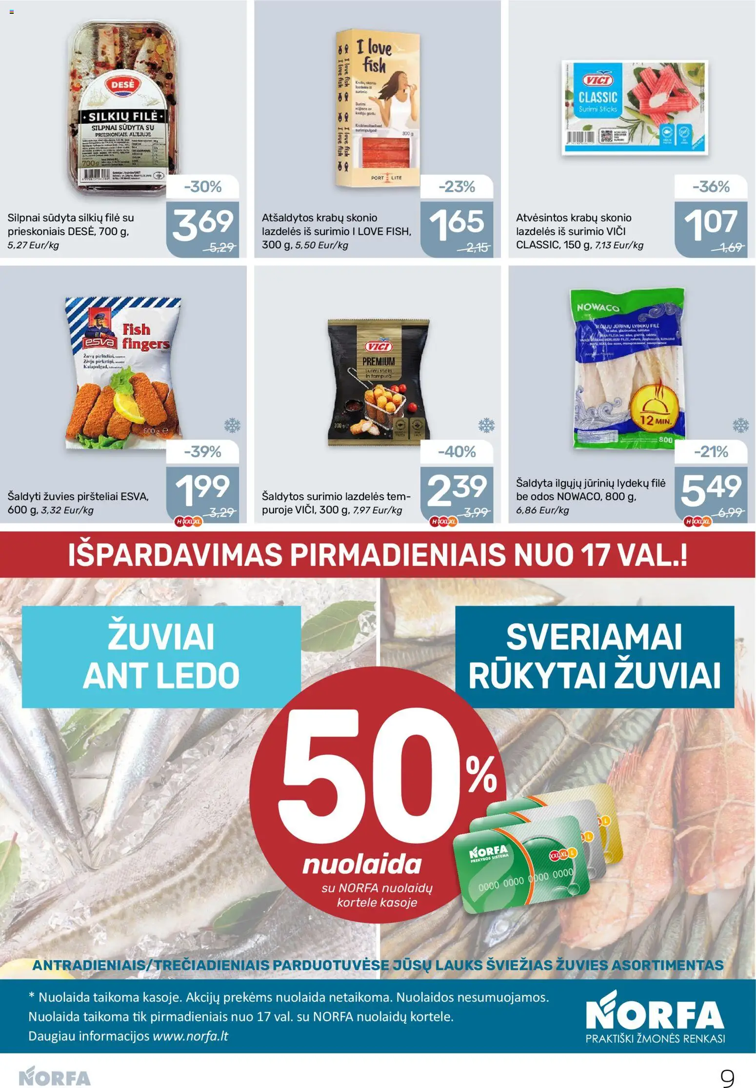 NORFA akcijos nuo 19.03.2026 | Puslapis: 9 | Prekių: Silkių filė