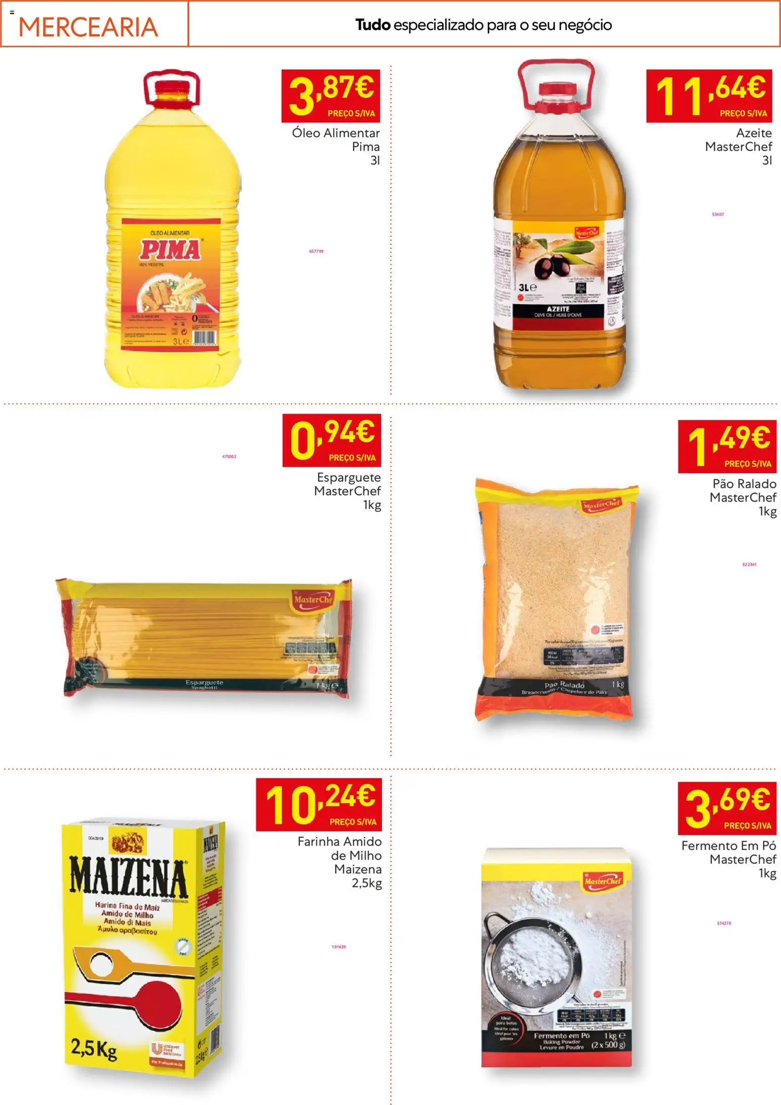 Recheio folheto │ válido de 27.01.2026 | Página: 16 | Produtos: Esparguete, Azeite, Pó, Milho