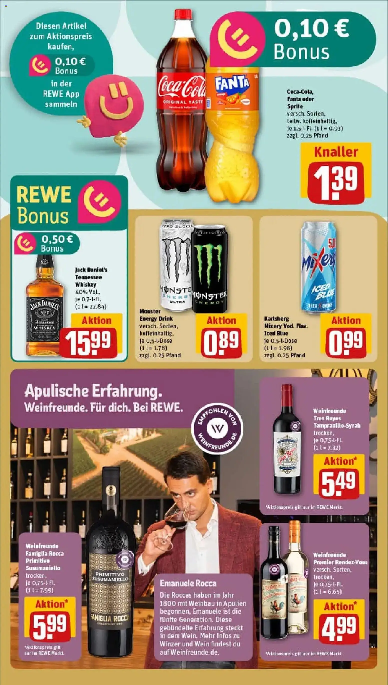 Rewe prospekt Wolfschlugen	 – gültig ab 11.01.2026 | Seite: 13 | Produkte: Sprite, Jack Daniel's, Monster, Mixery