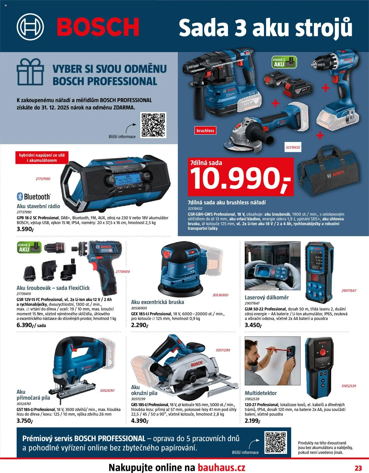 Bauhaus leták od 05.12.2025 | Strana: 23 | Produkty: Okružní pila, Stavební rádio, Šroubovák, Tašky