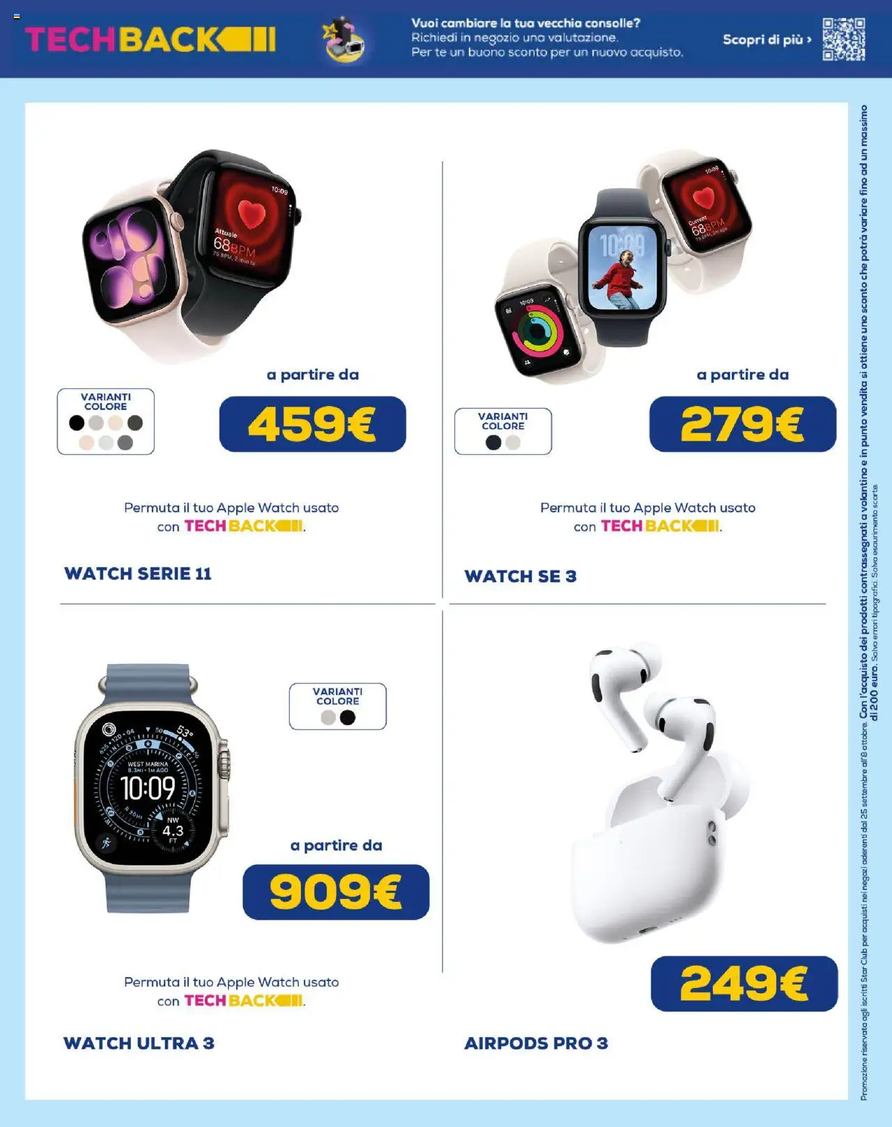 Volantino Euronics del 25.09.2025 | Pagina: 7 | Prodotti: Tè, Apple Watch, Airpods