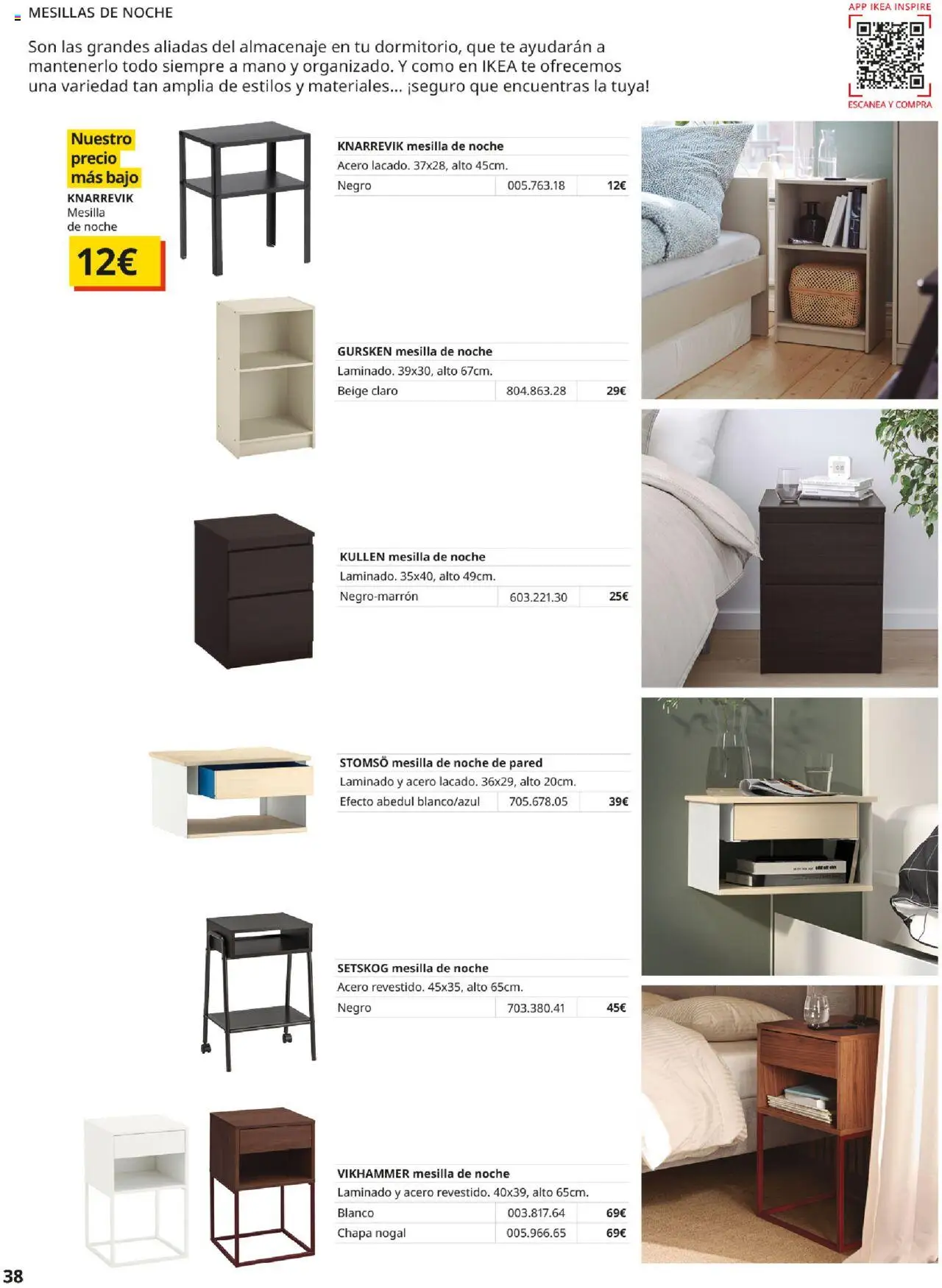 Catálogo IKEA Muebles para el dormitorio │ válido desde el 01.09.2025 | Página: 38 | Productos: Té, Almacenaje, Mesilla de noche