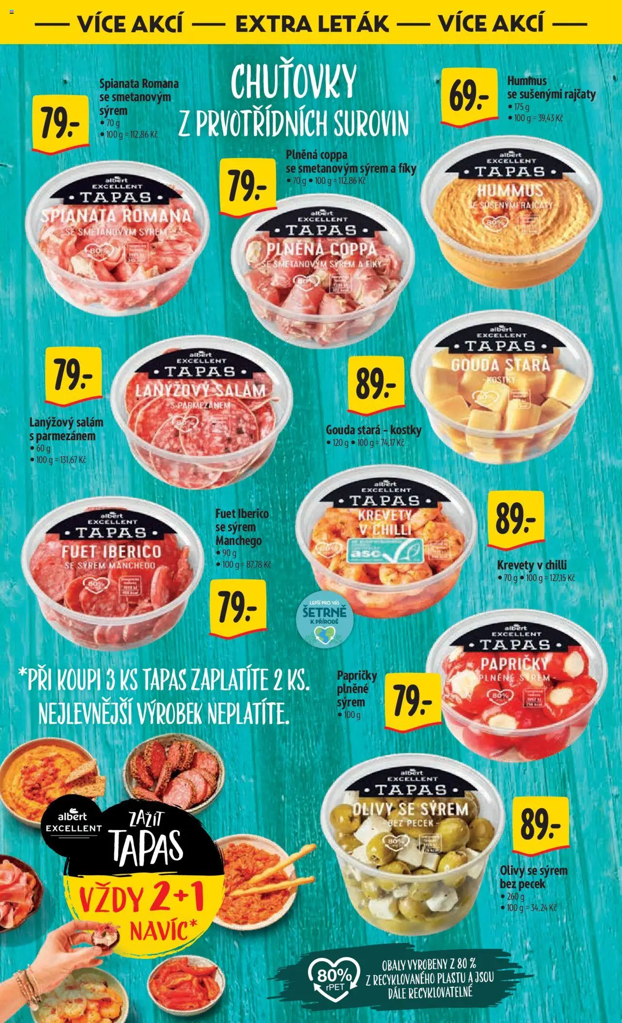 Albert leták - Hypermarket - Morava od 06.08.2025 | Strana: 52 | Produkty: Tapas, Kostky, Fuet, Krevety