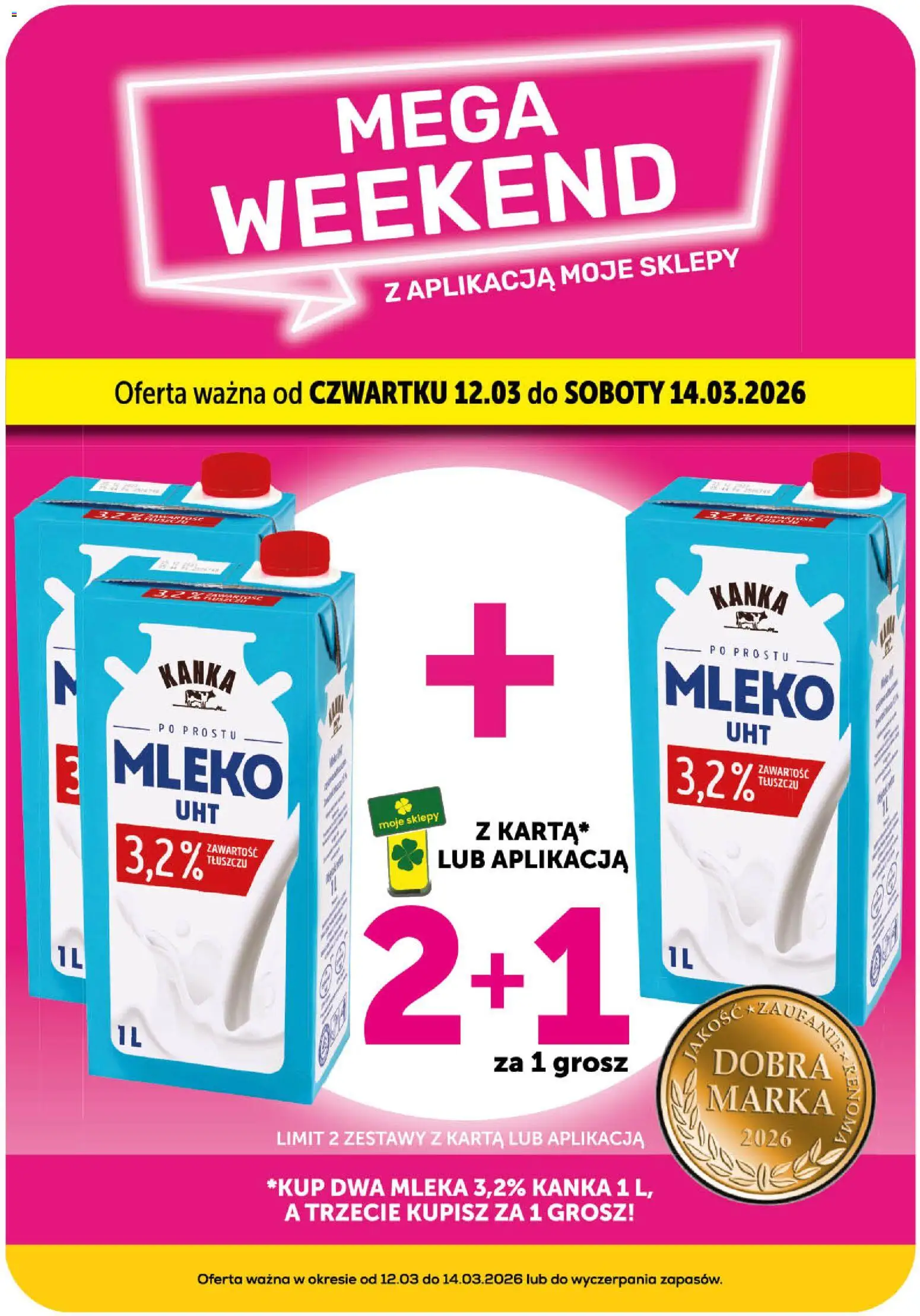 Groszek gazetka - Minimarket od 12.03.2026 | Strona: 3 | Produkty: Karta, Mleka, Mleko