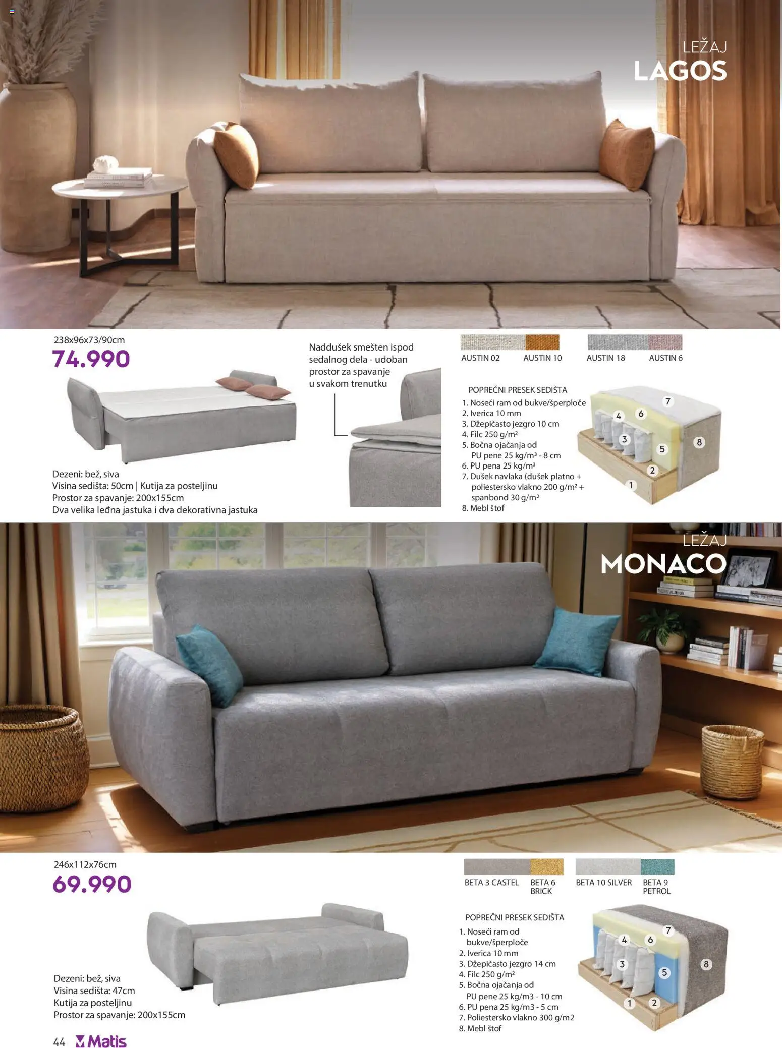 Matis katalog - važi od 01.11.2025 | Strana: 44 | Proizvode: Dušek, Kutija