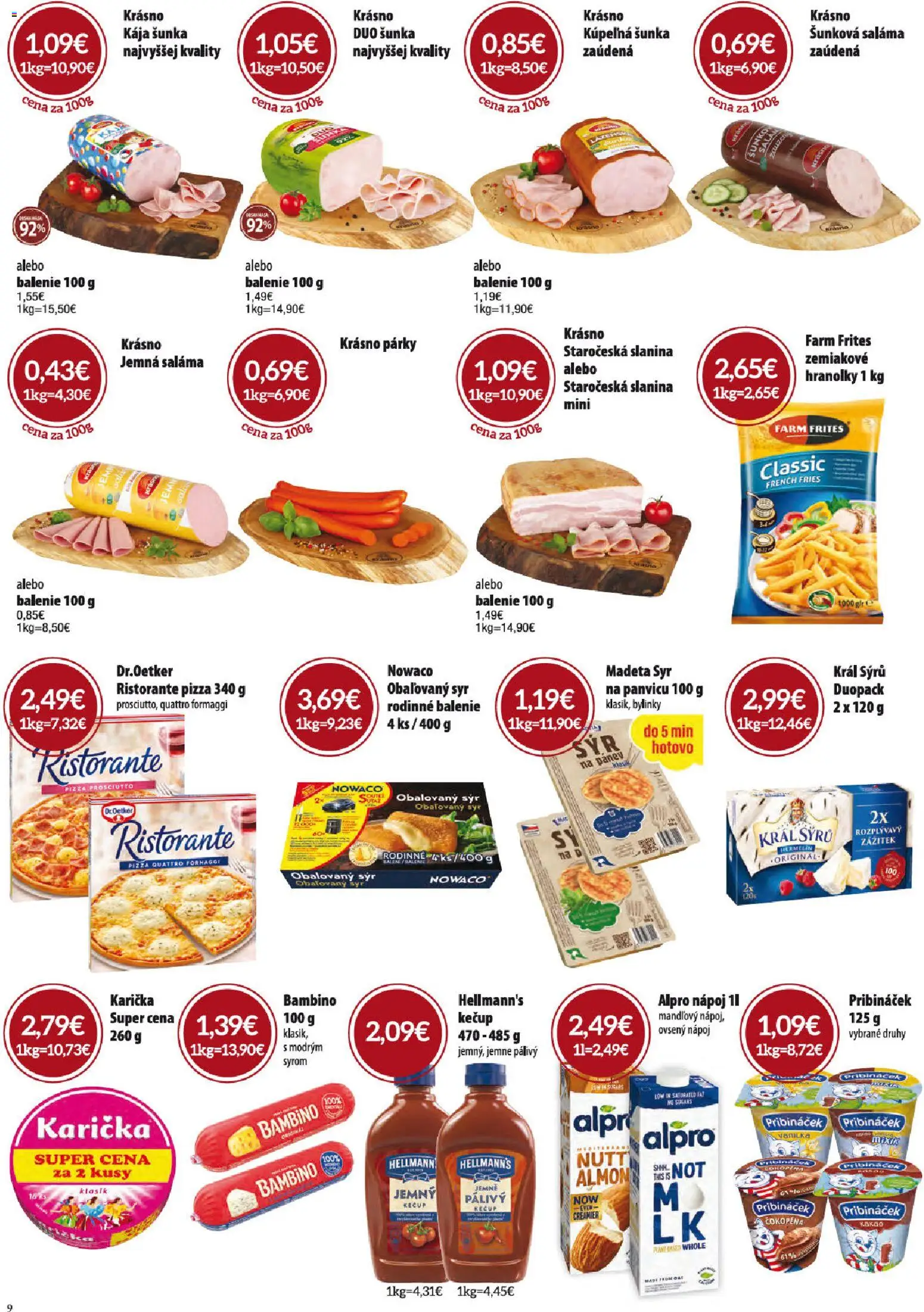 Nové CBA Verex akcie – leták je platný od 06.11.2025 | Strana: 9 | Produkty: Kúpelňa, Syr, Saláma, Pizza