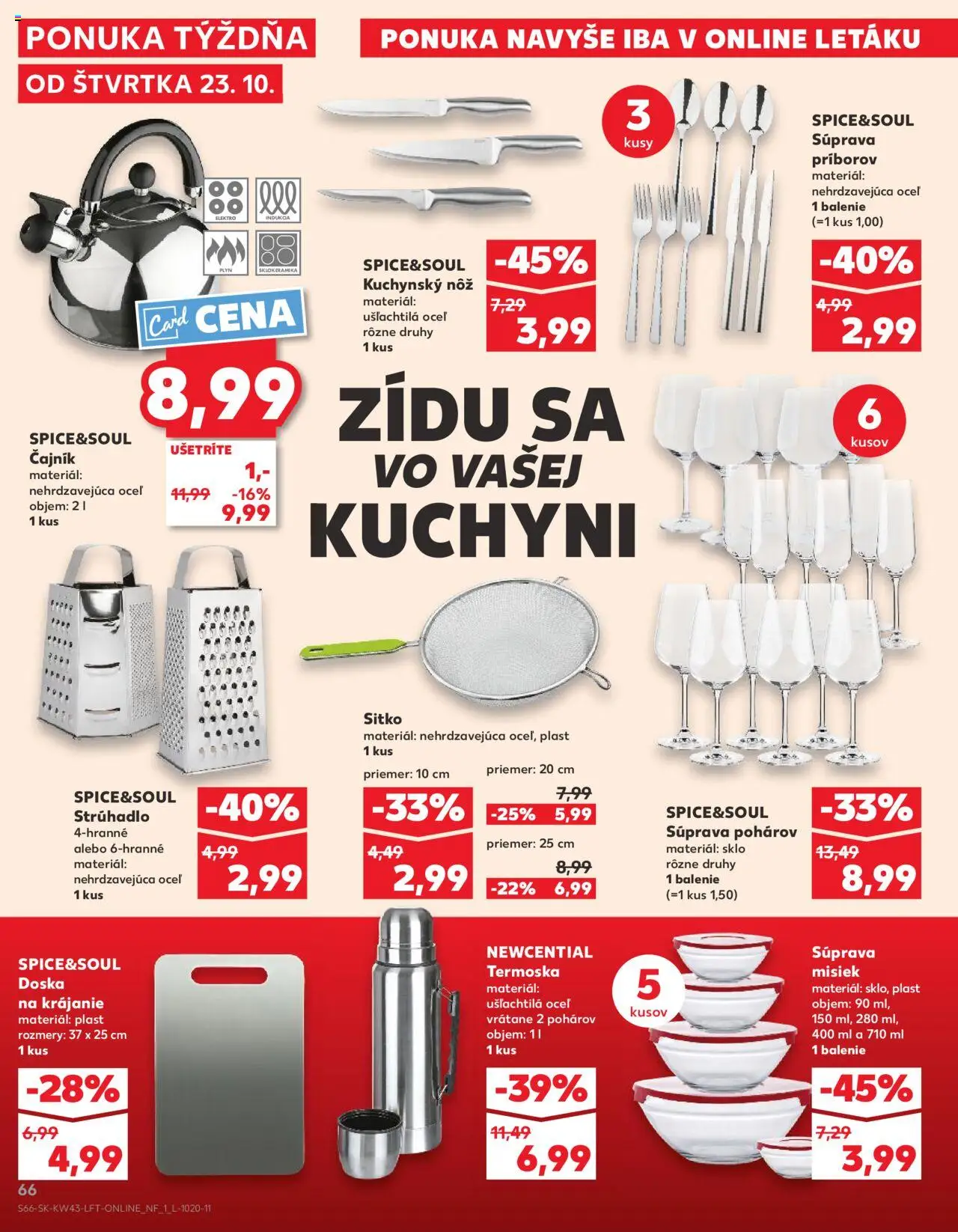 Nové Kaufland akcie – leták je platný od 23.10.2025 | Strana: 66 | Produkty: Strúhadlo