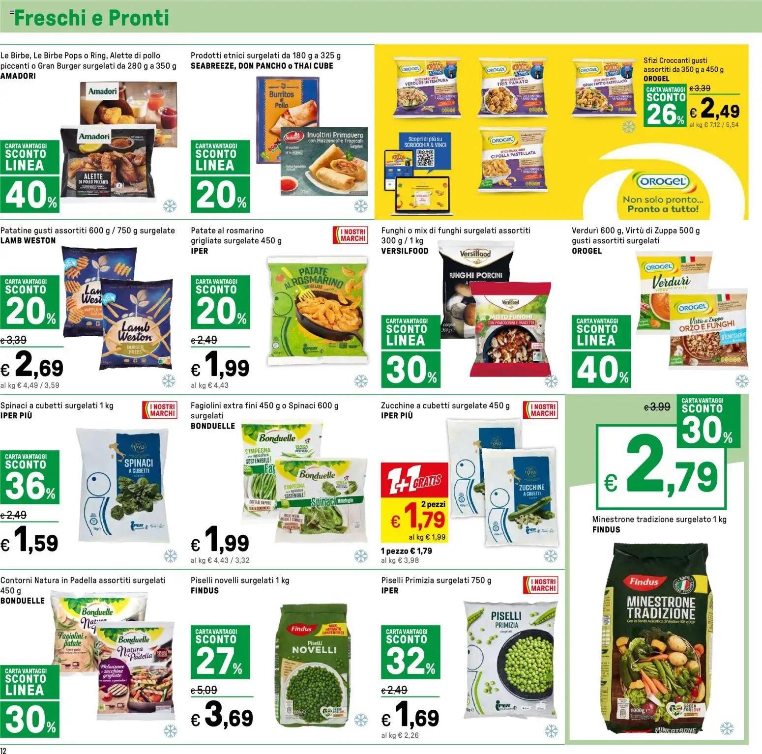 Volantino Iper del 24.10.2025 | Pagina: 12 | Prodotti: Patatine, Pancetta, Patate, Piselli