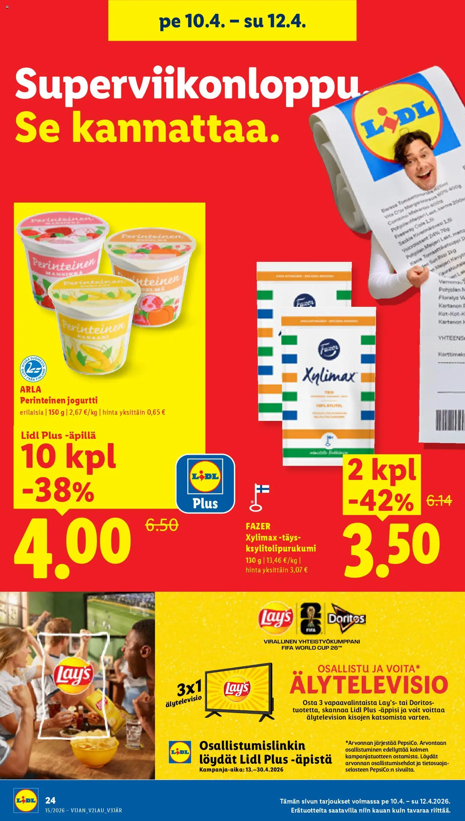 Lidl tarjoukset – voimassa 09.04.2026 alkaen | Sivu: 32 | Tuotteet: Älytelevisio, Jogurtti